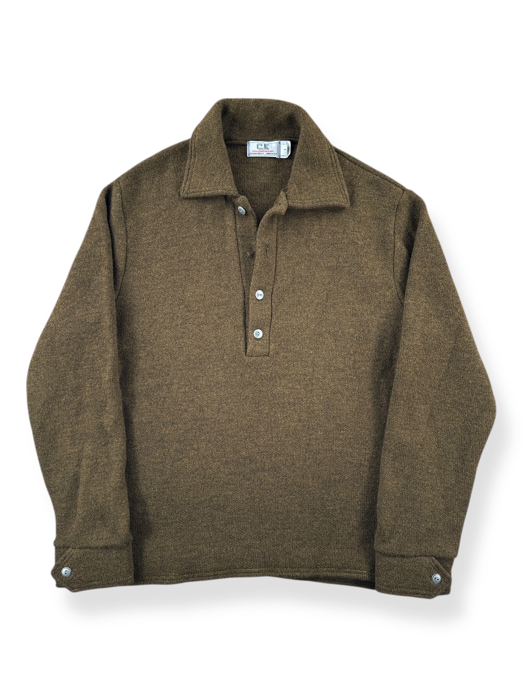 Front of Vintage Columbia Knit Wool Pullover SZ L