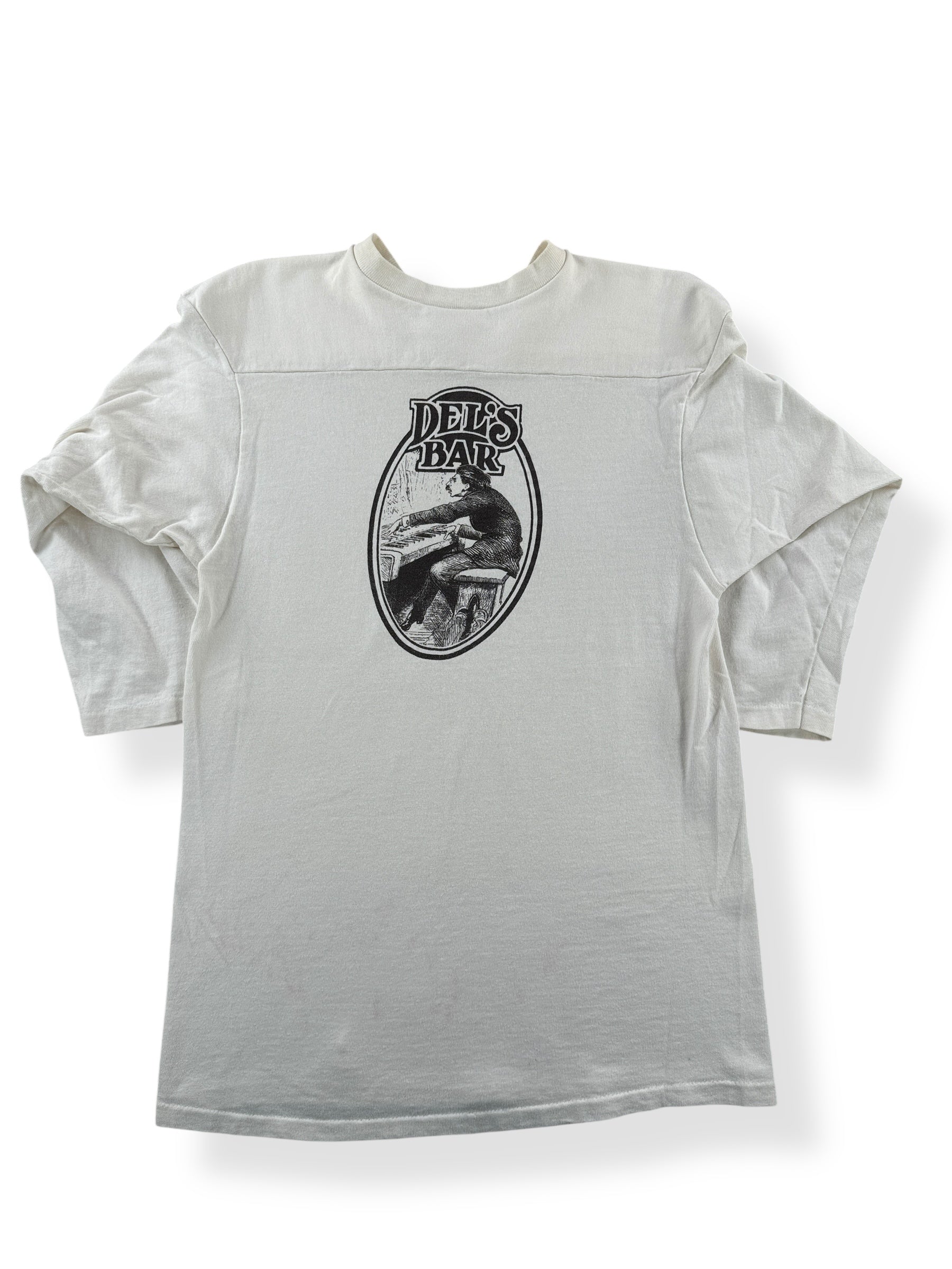 Back of Vintage Del's Bar Jersey SZ S