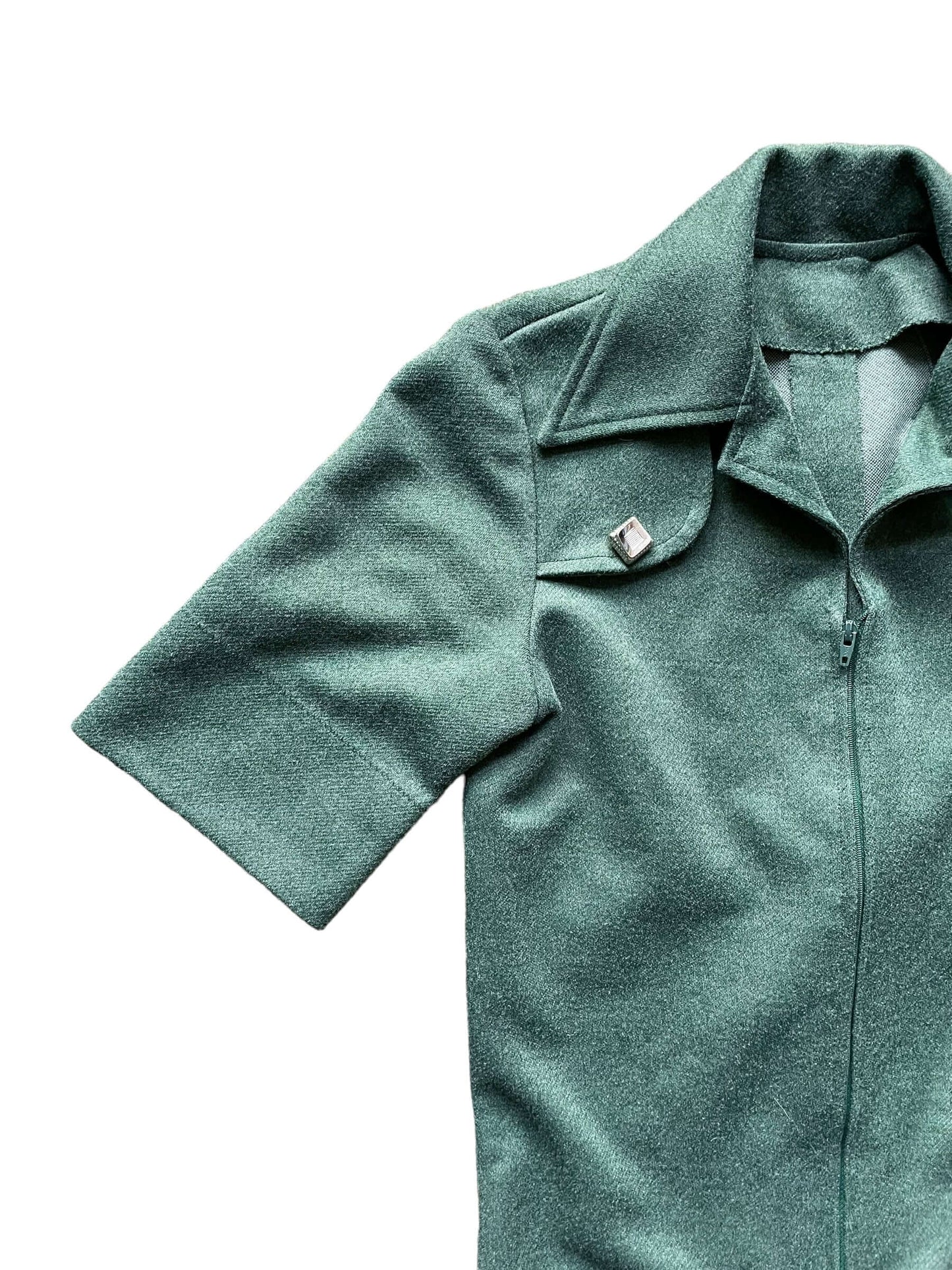 Front right arm 1970s Green Polyester Jumpsuit XS