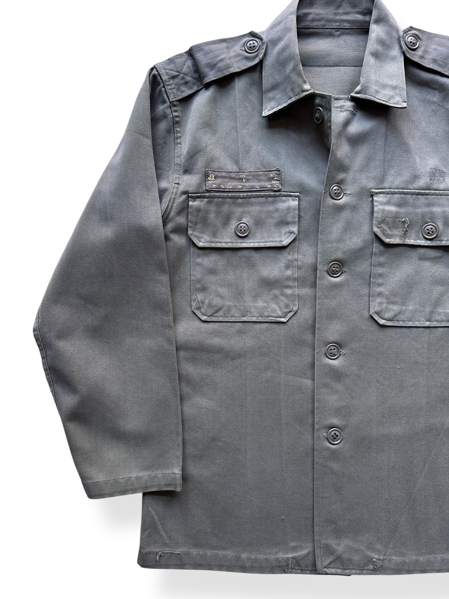 Front Right of Viet Nam Era HBT Shirt SZ M