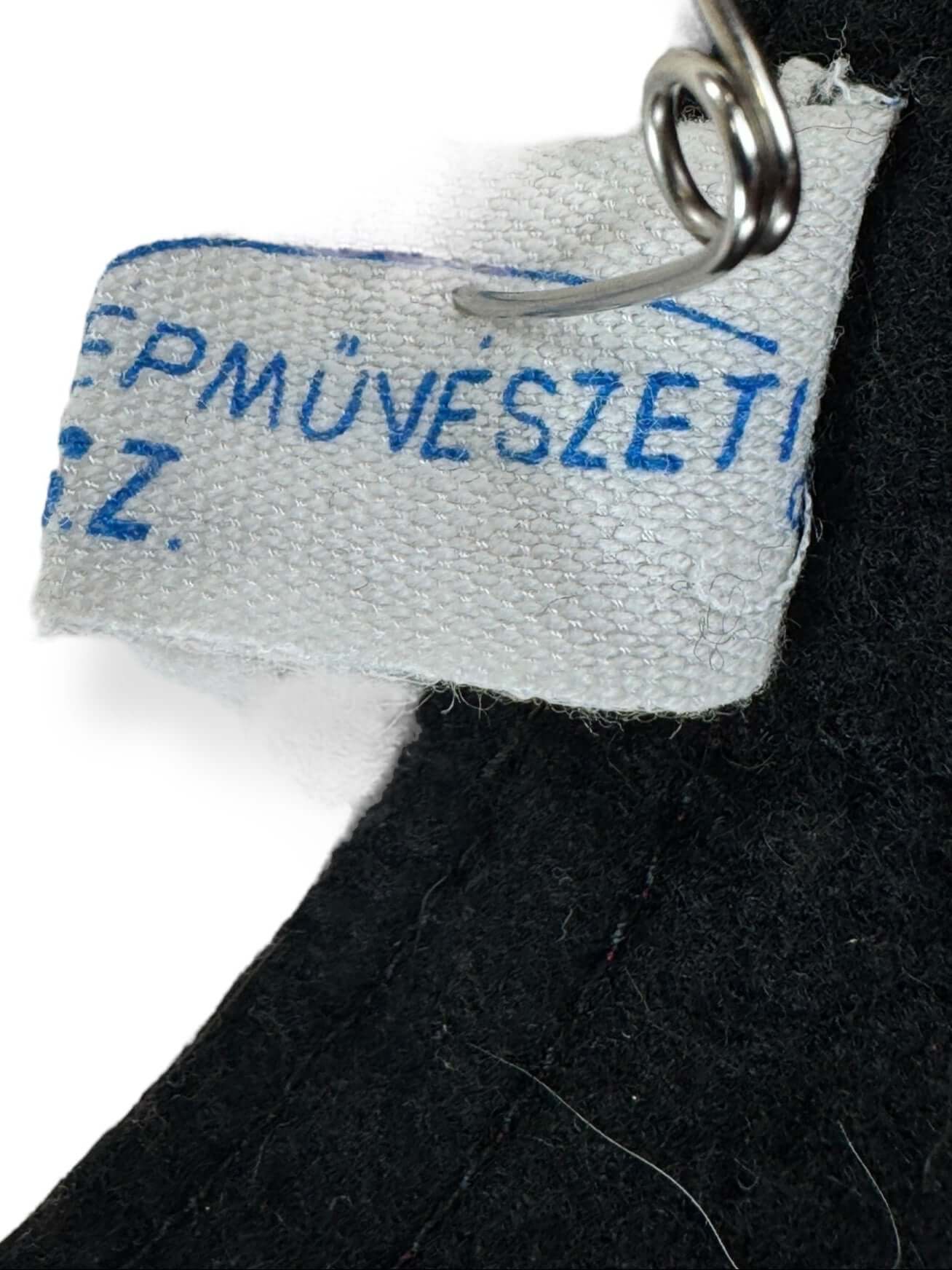 Tag of Vintage Hungarian Embroidered Wool Cape M