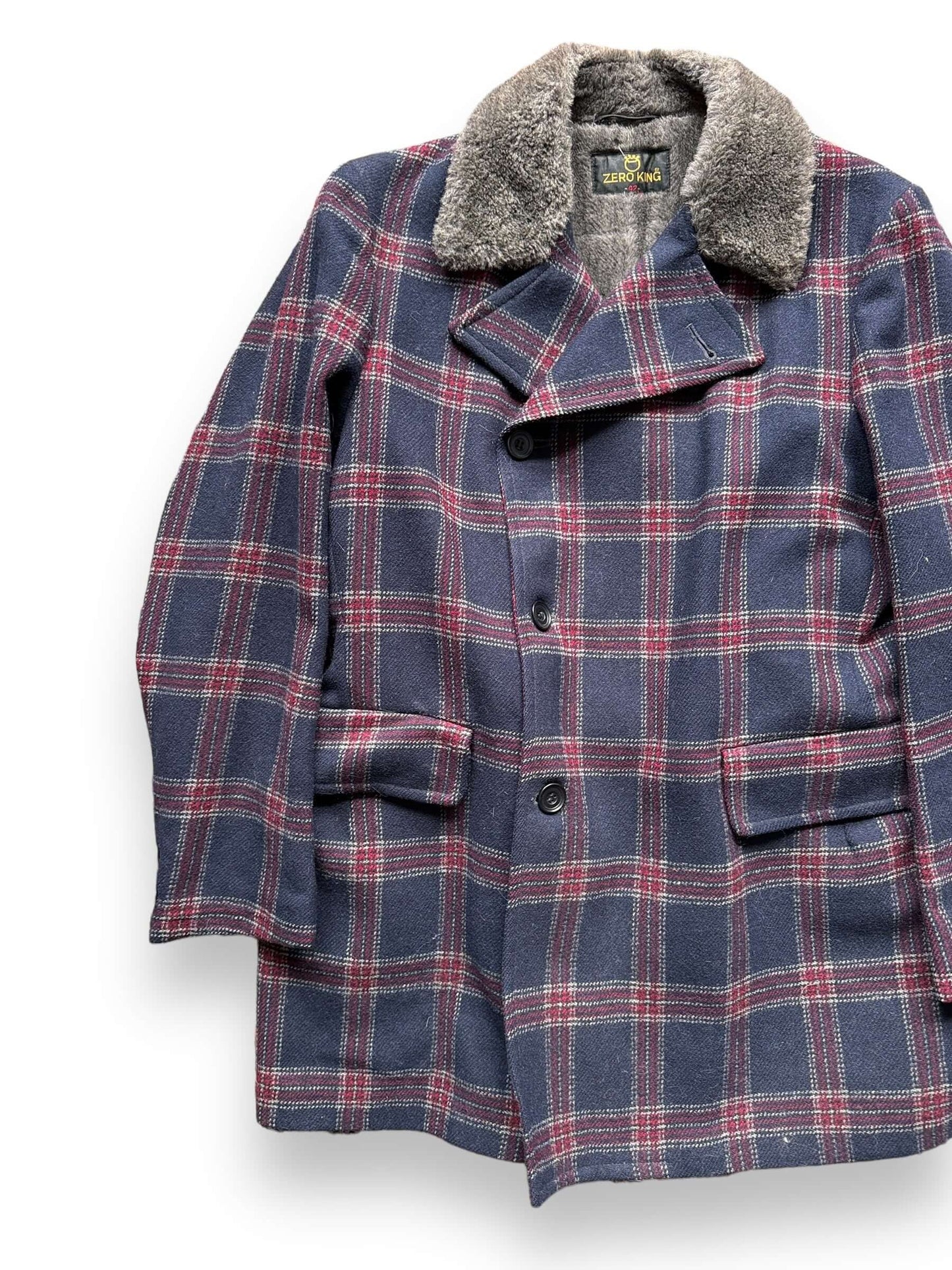 Front Right View of Vintage Zero King Wool Jacket SZ 42