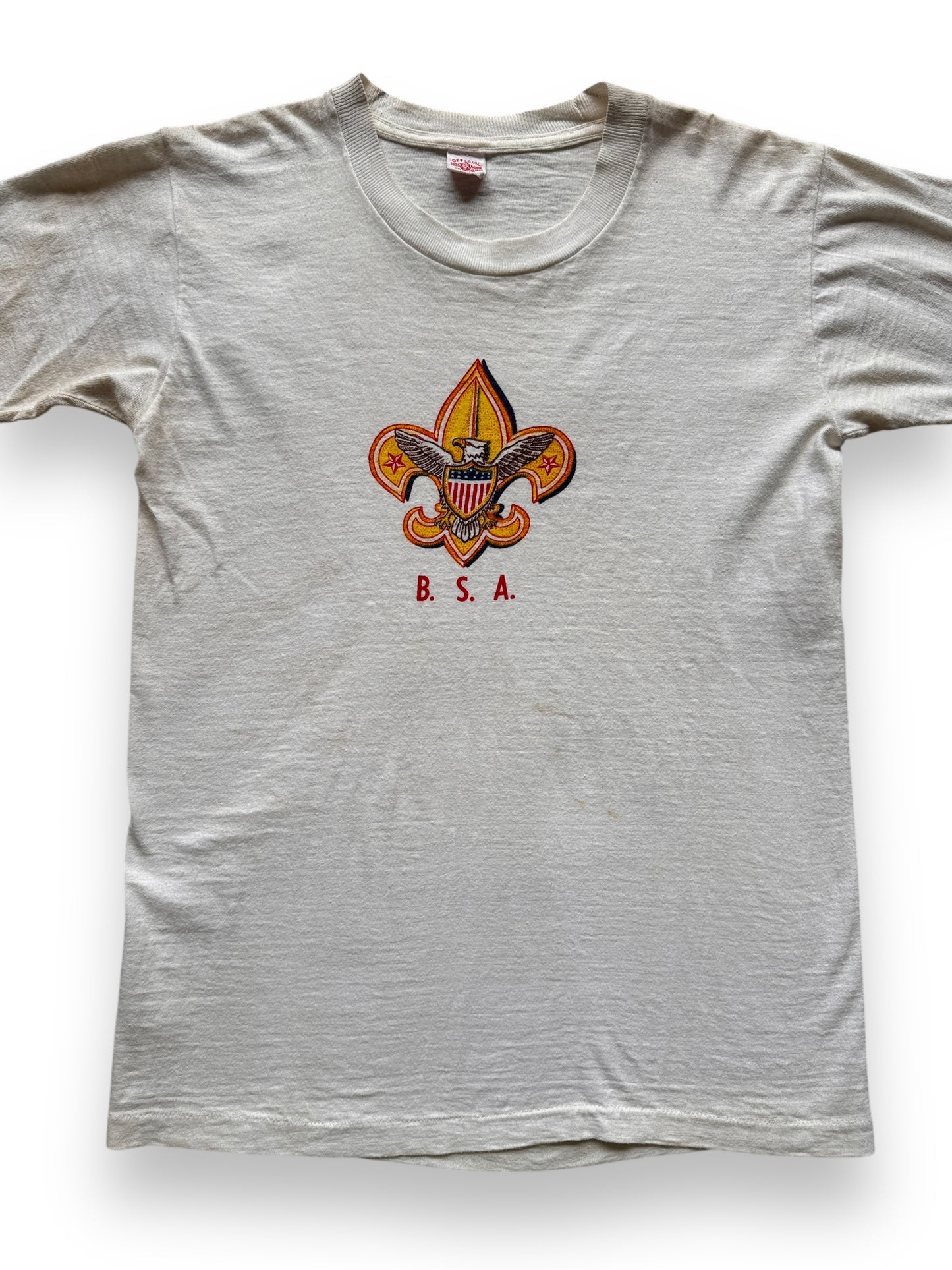front close up of Vintage 50s BSA Tee SZ S