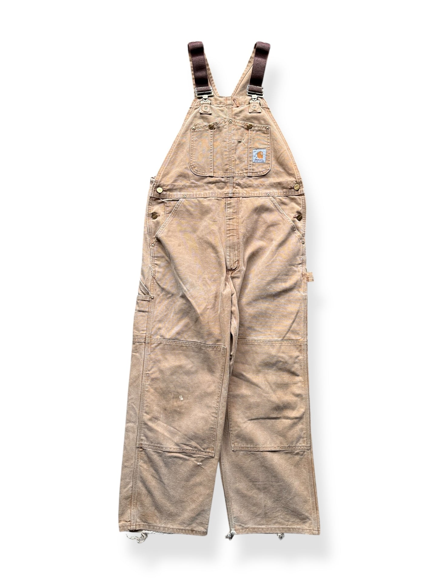 Front of Vintage Carhartt Bib Overalls W36