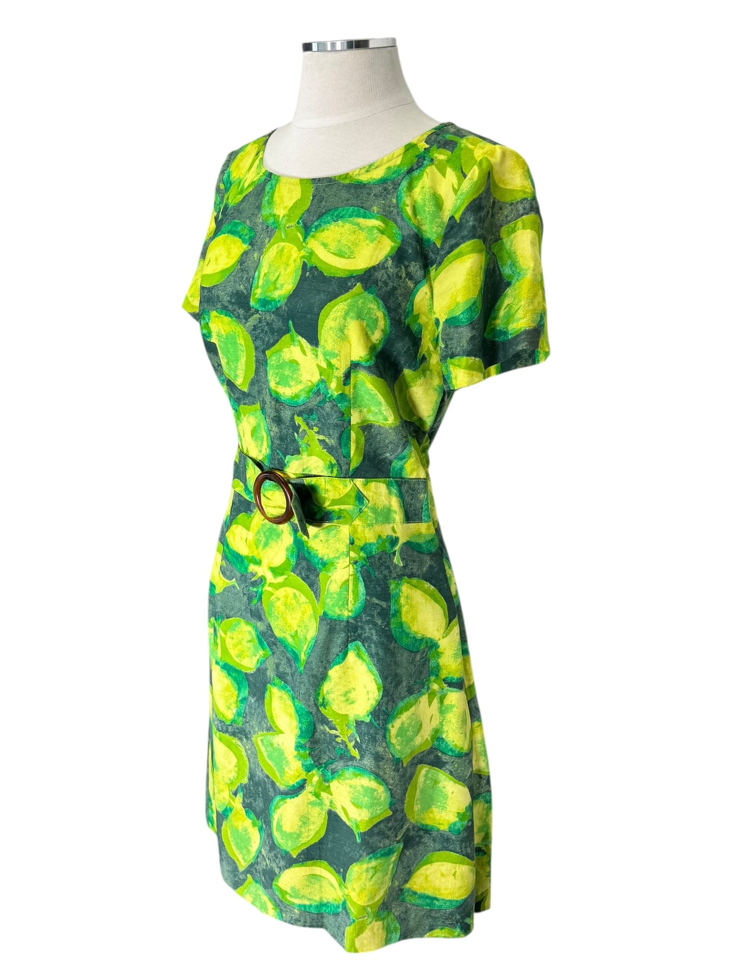Side view 1960s Lemon Dress M