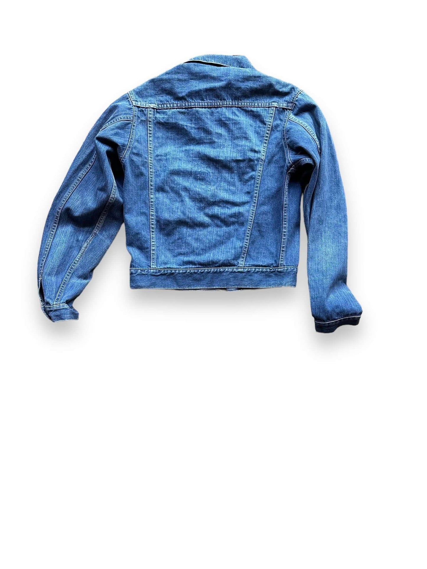 Rear View of Vintage Unbranded Type 3 Denim Jacket SZ M | Vintage Denim Jacket Seattle | Seattle Vintage Denim