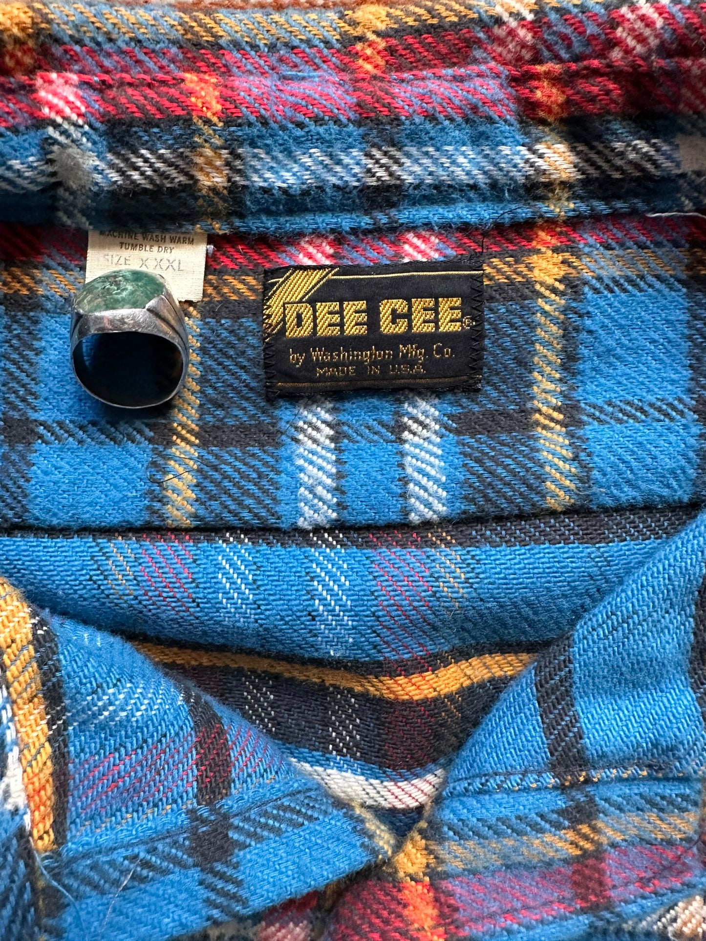 Tag View of Vintage Dee Cee Cotton Flannel SZ XXXL | Vintage Cotton Flannel Seattle | Barn Owl Vintage Seattle