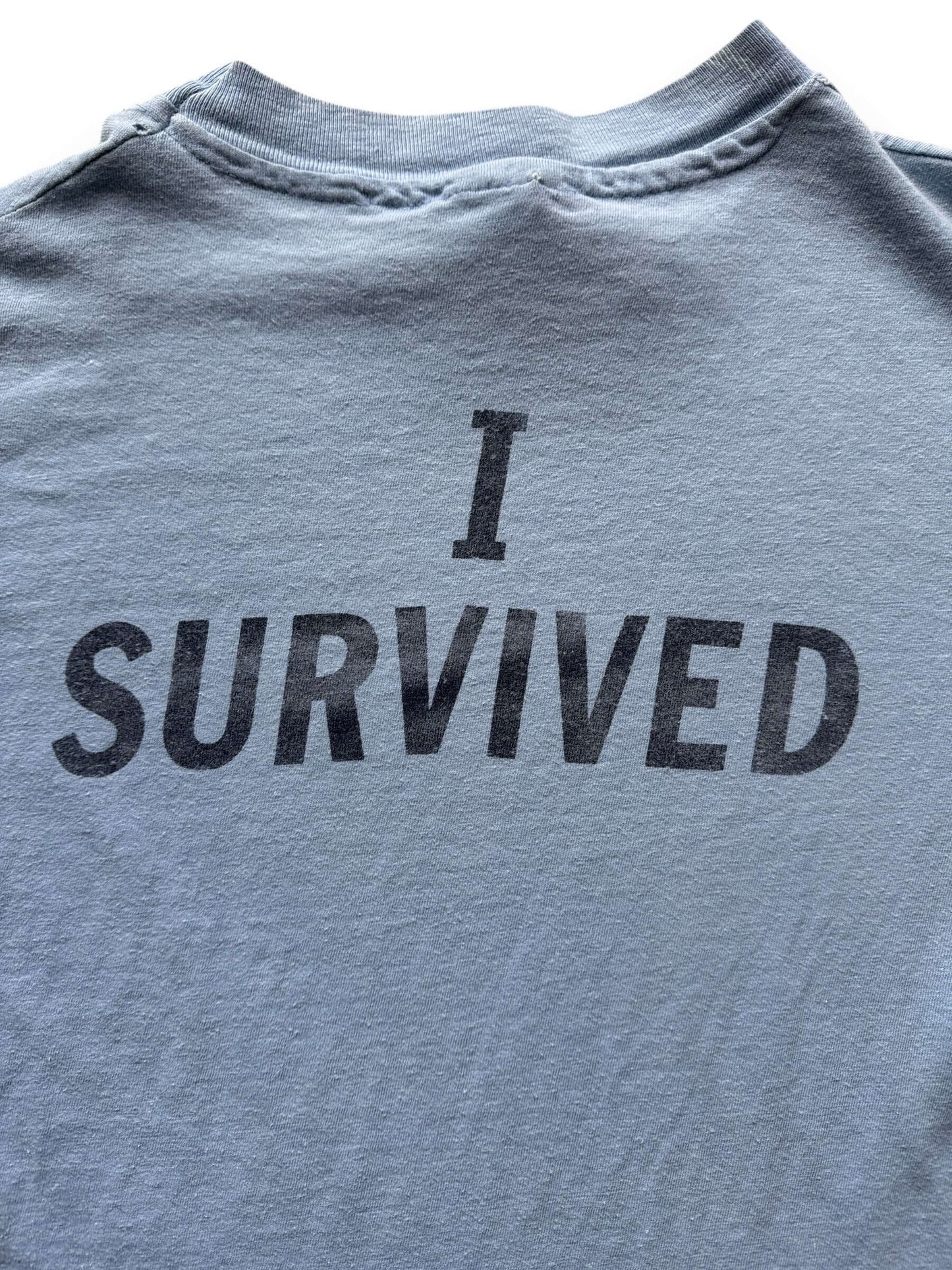 back graphic on Vintage USAF Survival Training Camp Tee SZ L