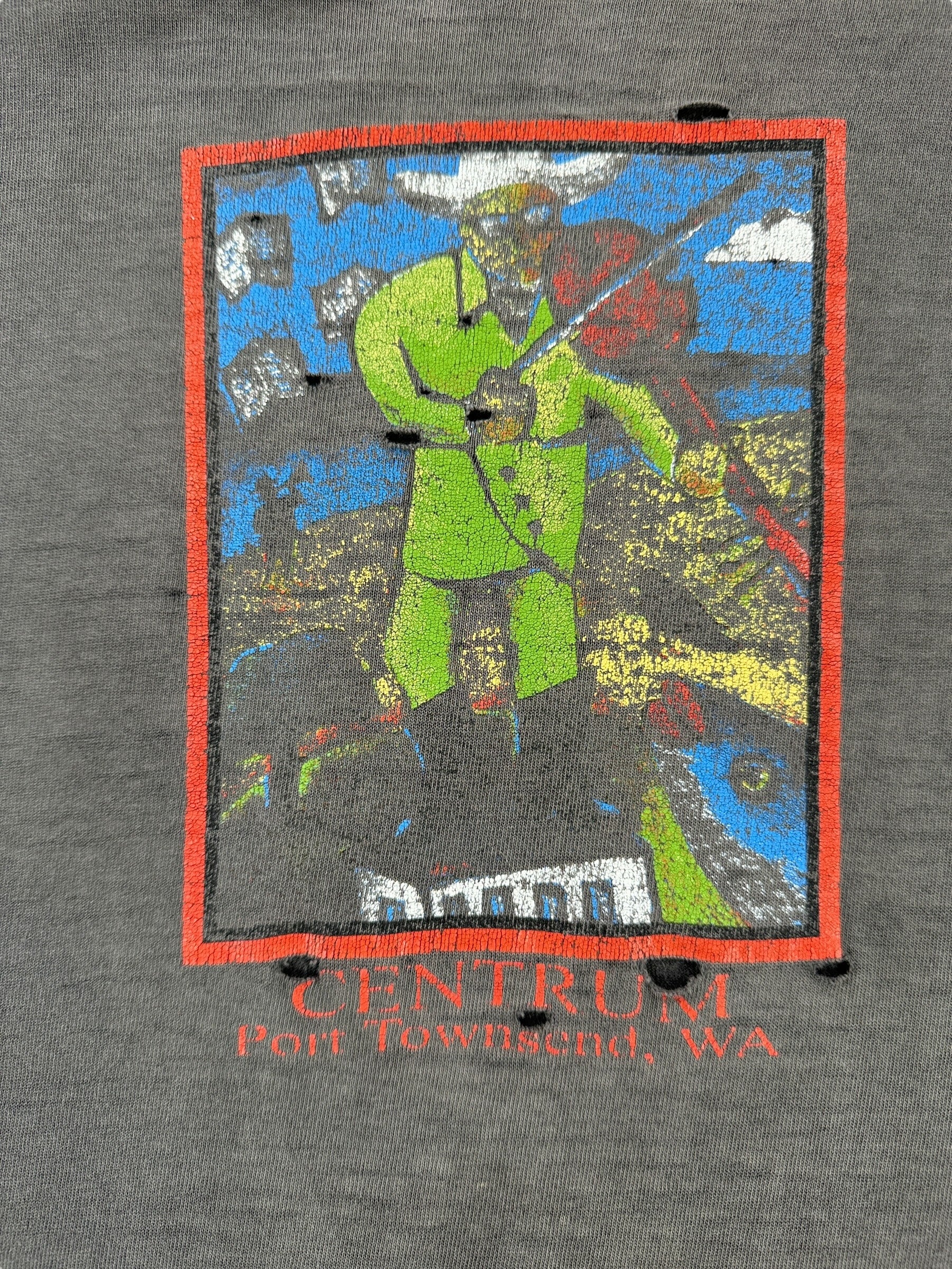 Graphic on Vintage Faded Distressed Centrum Tee SZ XL