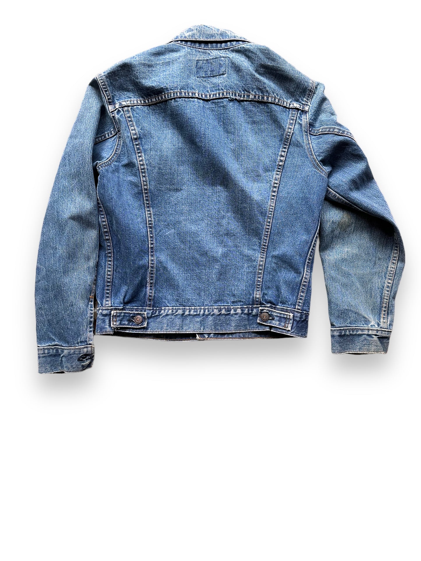 Rear View of Vintage Levis Type 3 Denim Trucker Jacket SZ L | Vintage Levis Jacket Seattle | Seattle Vintage Denim Clothing