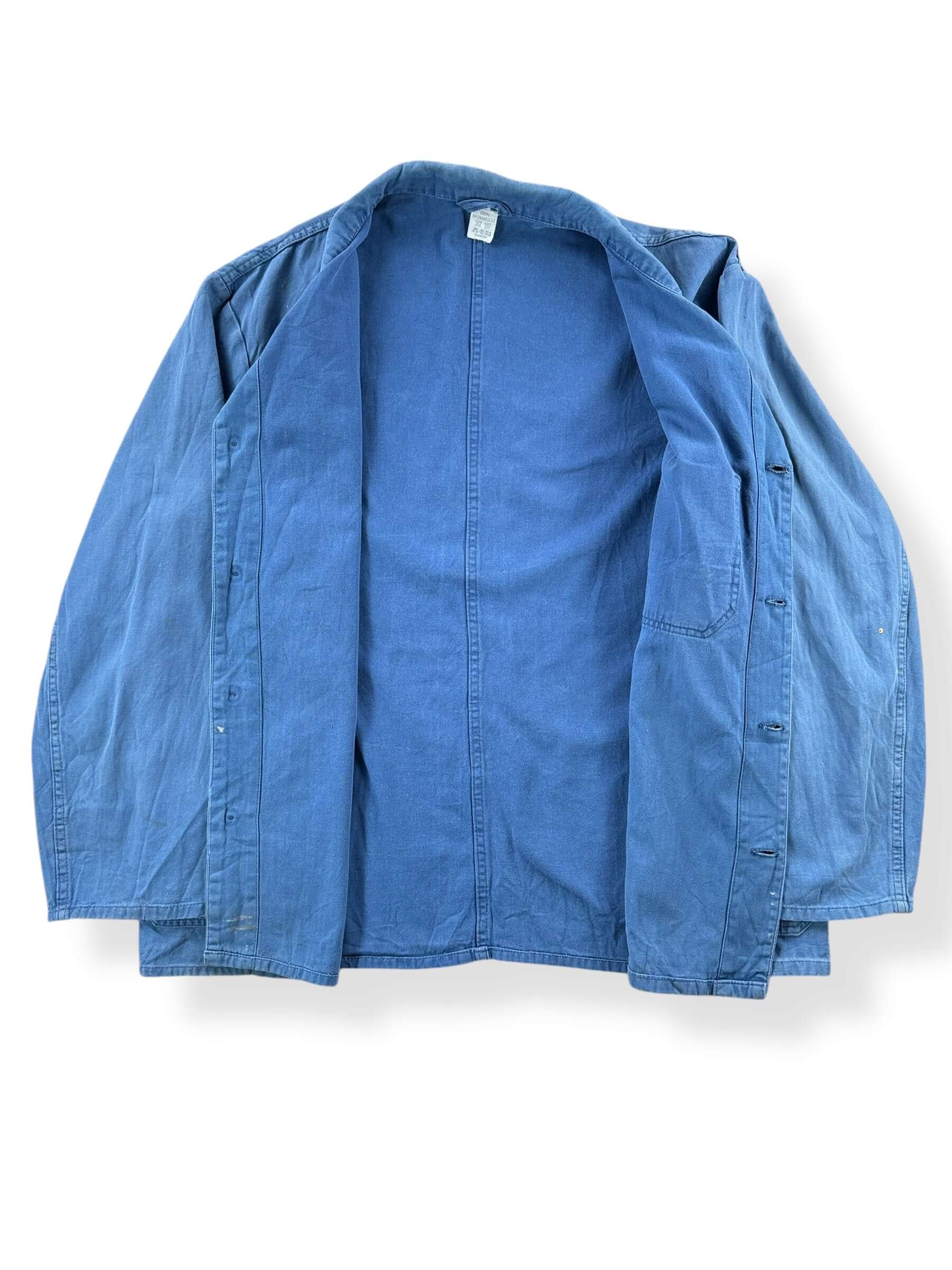 Inside of Vintage Faded HBT French Chore Coat SZ XL