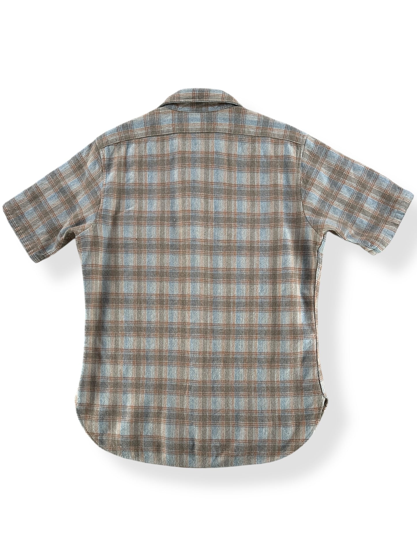 Back of Vintage Short Sleeve Pendleton Flannel SZ L