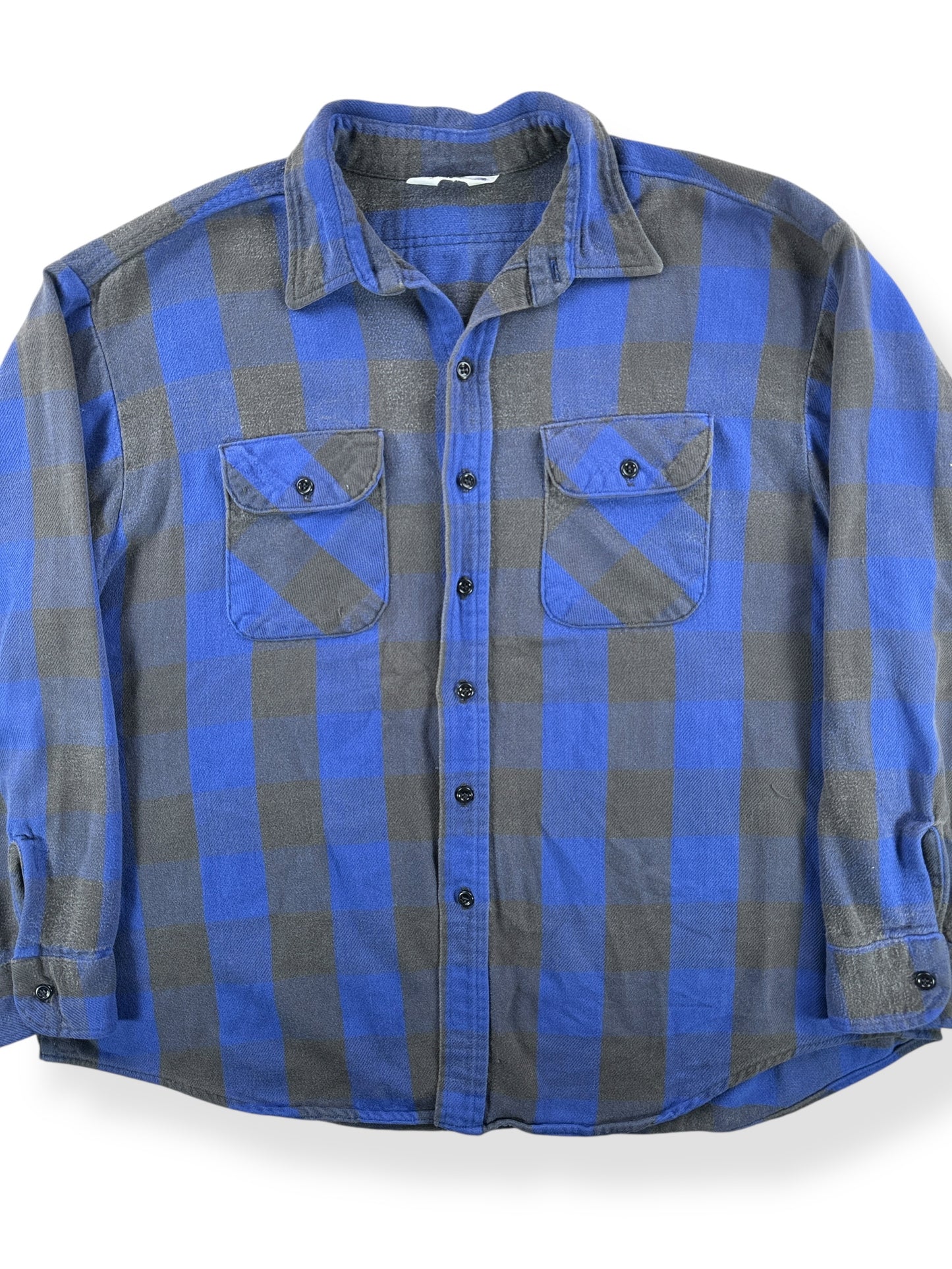 Front Close Up of Vintage Five Brothers Flannel SZ XXL