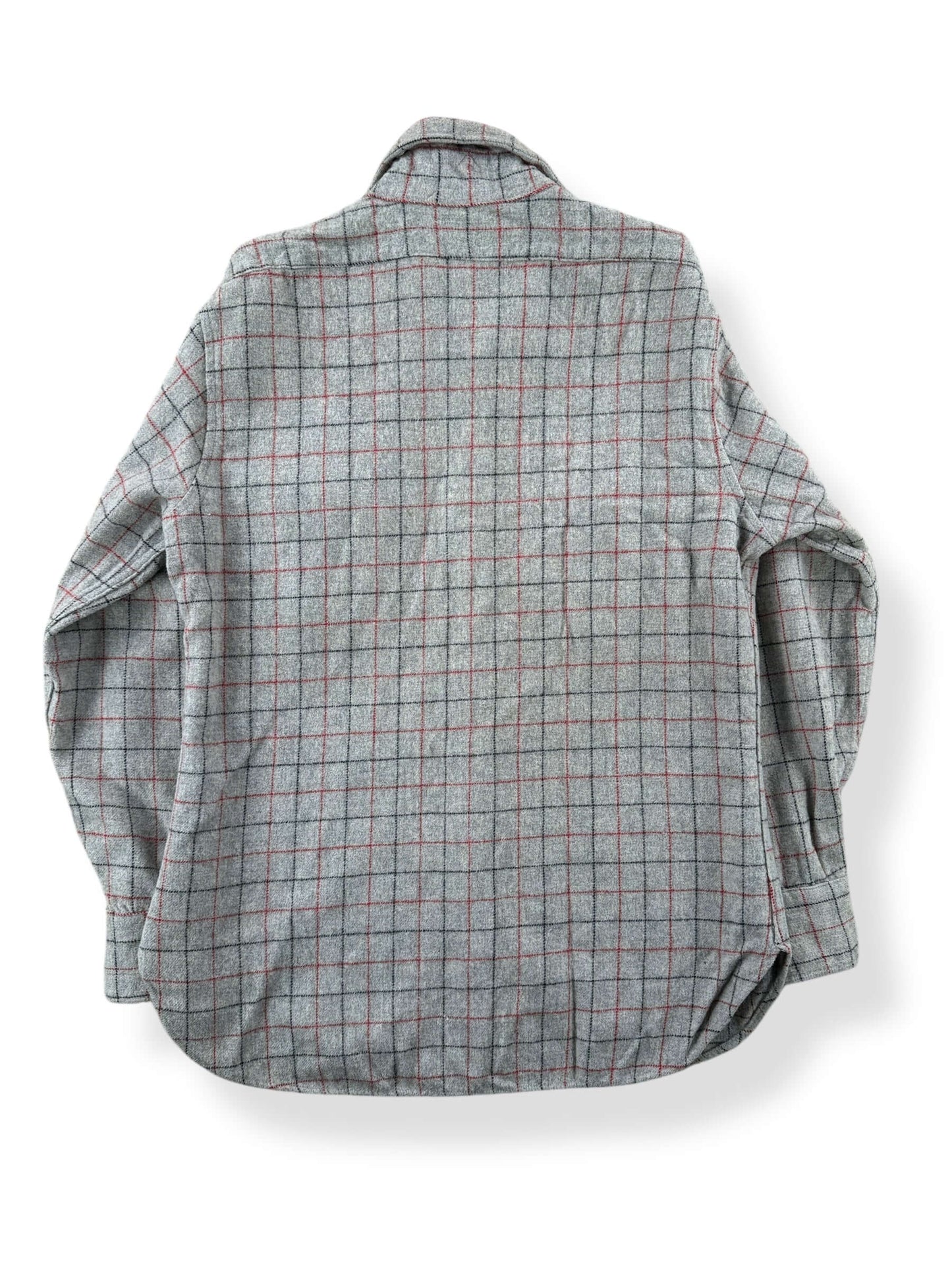 Back of Vintage Pendleton Grey Flannel SZ L