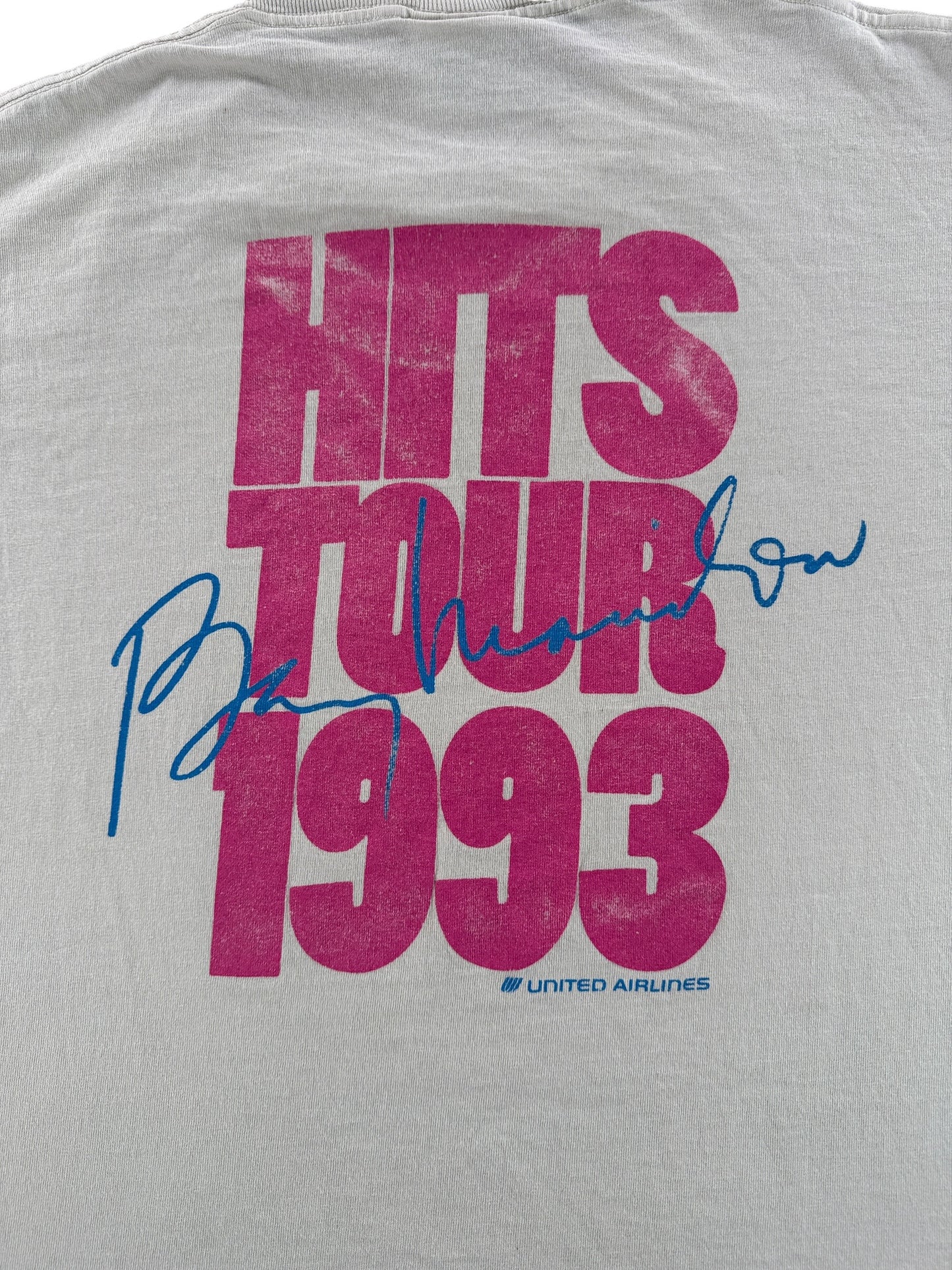 Back Graphic of Vintage 1993 Barry Manilow Tee SZ L