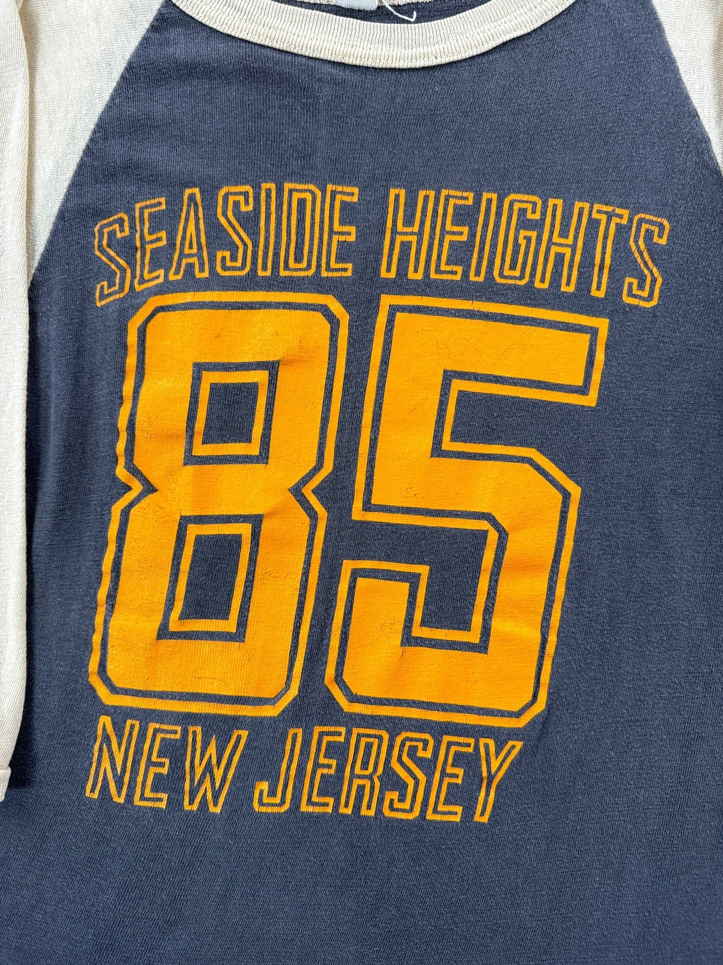 Graphic of Vintage Seaside Heights NJ baseball Tee SZ S