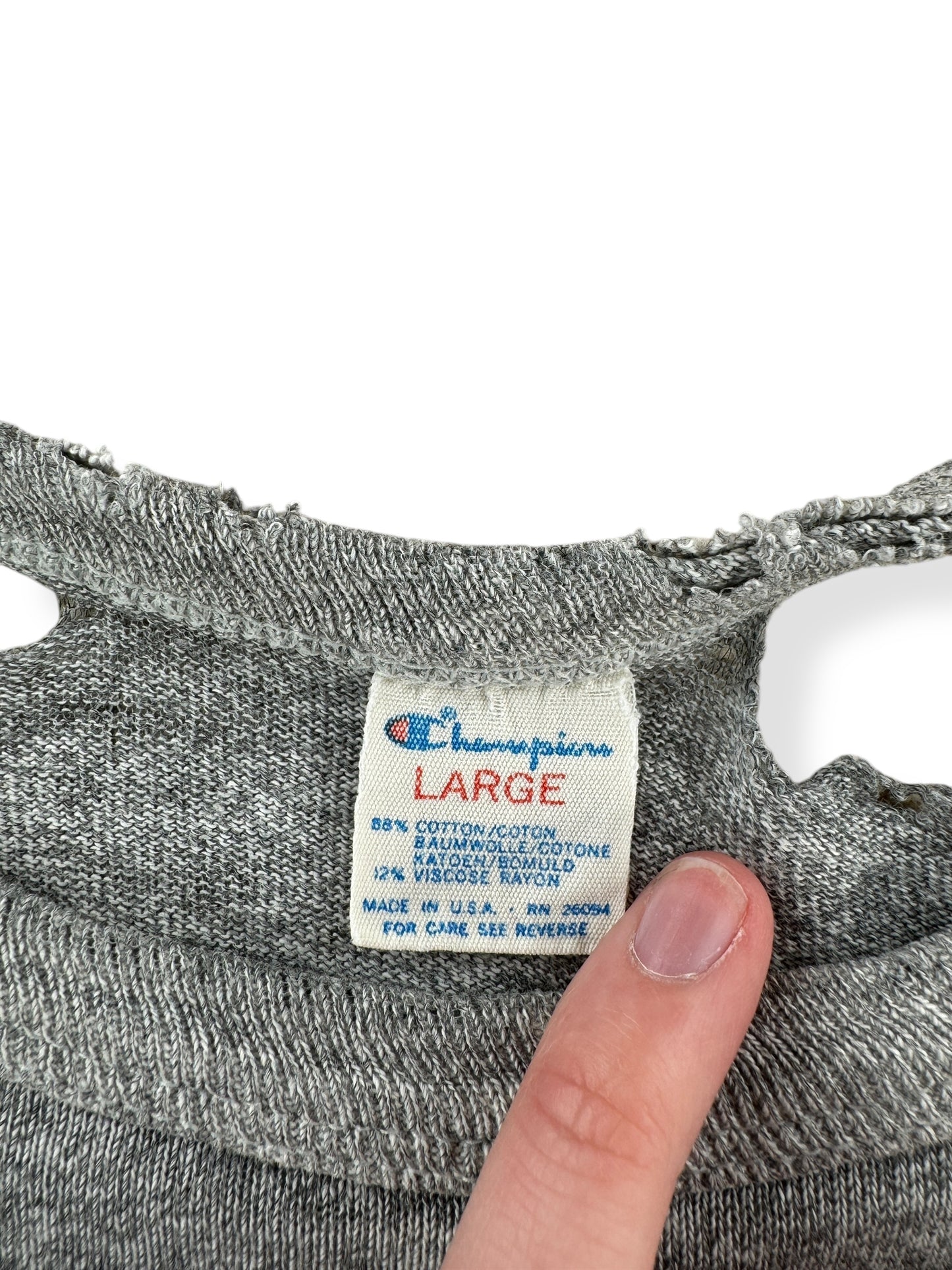 Tag on Vintage Champion RISD Ripper Tee SZ M