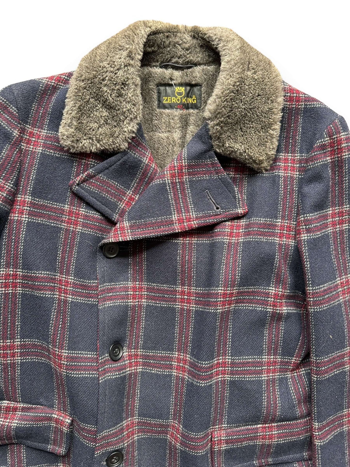 Upper Front View of Vintage Zero King Wool Jacket SZ 42