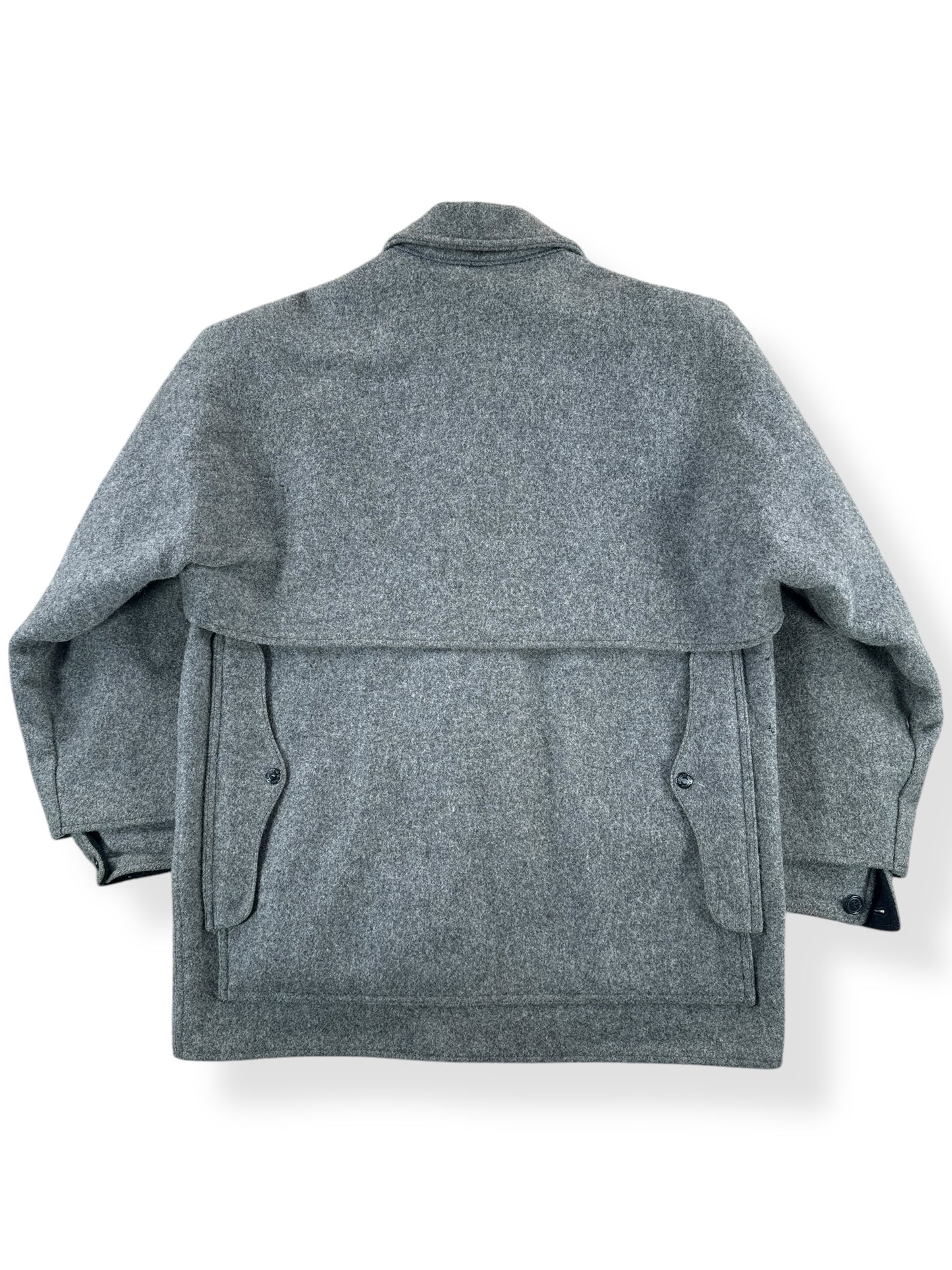 Back of Vintage Filson Grey Double Mackinaw Cruiser SZ 44