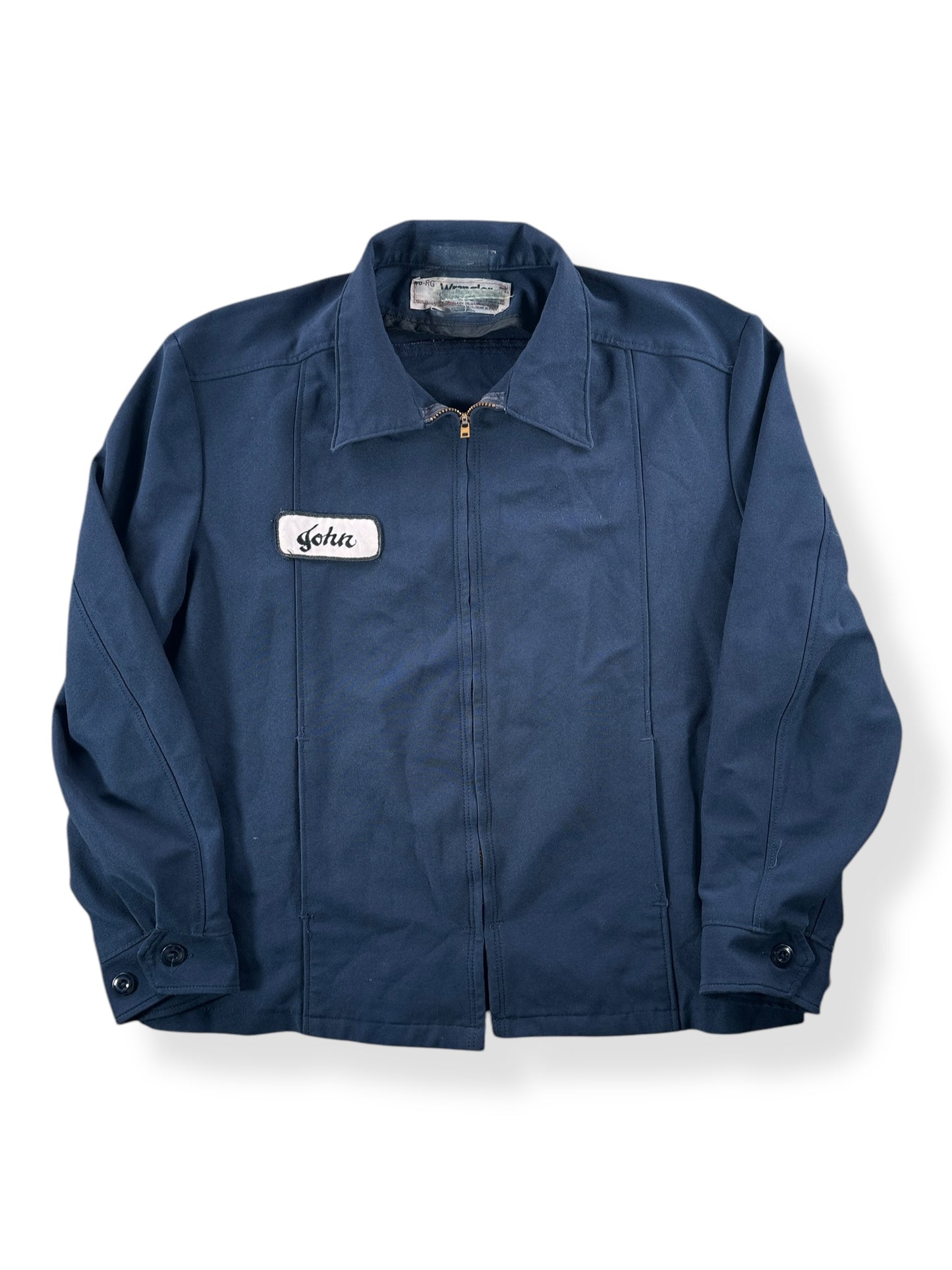 Front of Vintage Wrangler Gas Station Jacket SZ 46