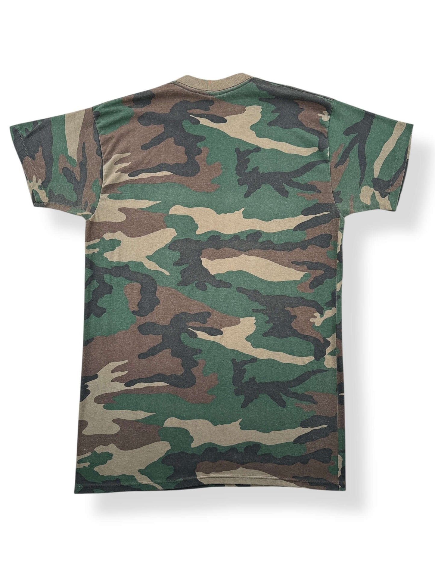 Back of Vintage 50/50 Camo Pocket Tee SZ M