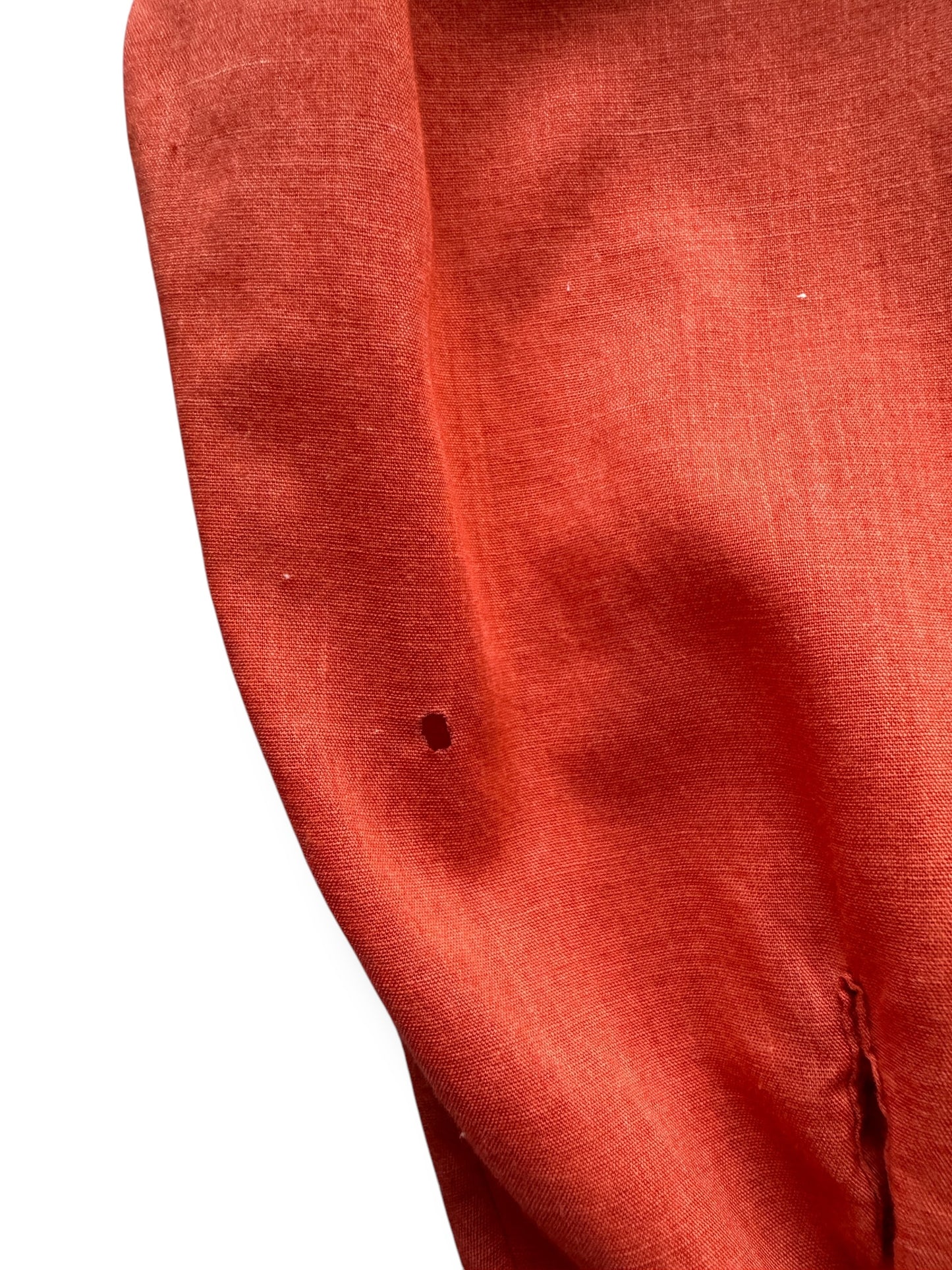 Hole on Sleeve of Orange Urban Cowboy Pearlsnap SZ L