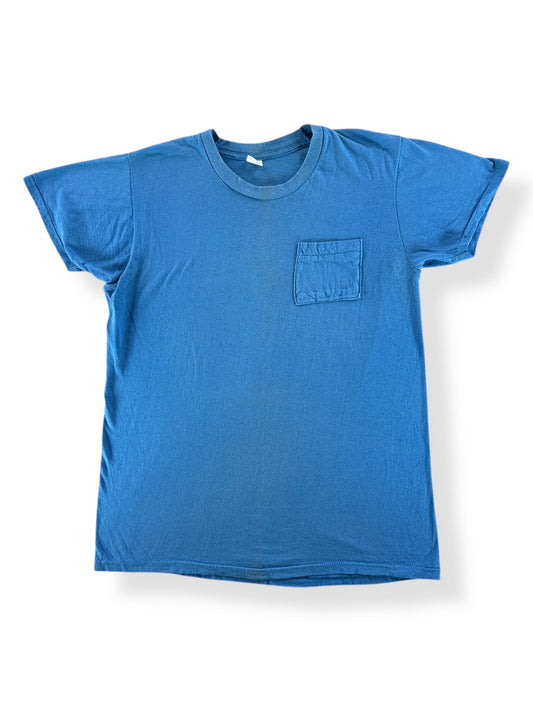 Front of Vintage Cornflower Blue FOTL Pocket Tee SZ M