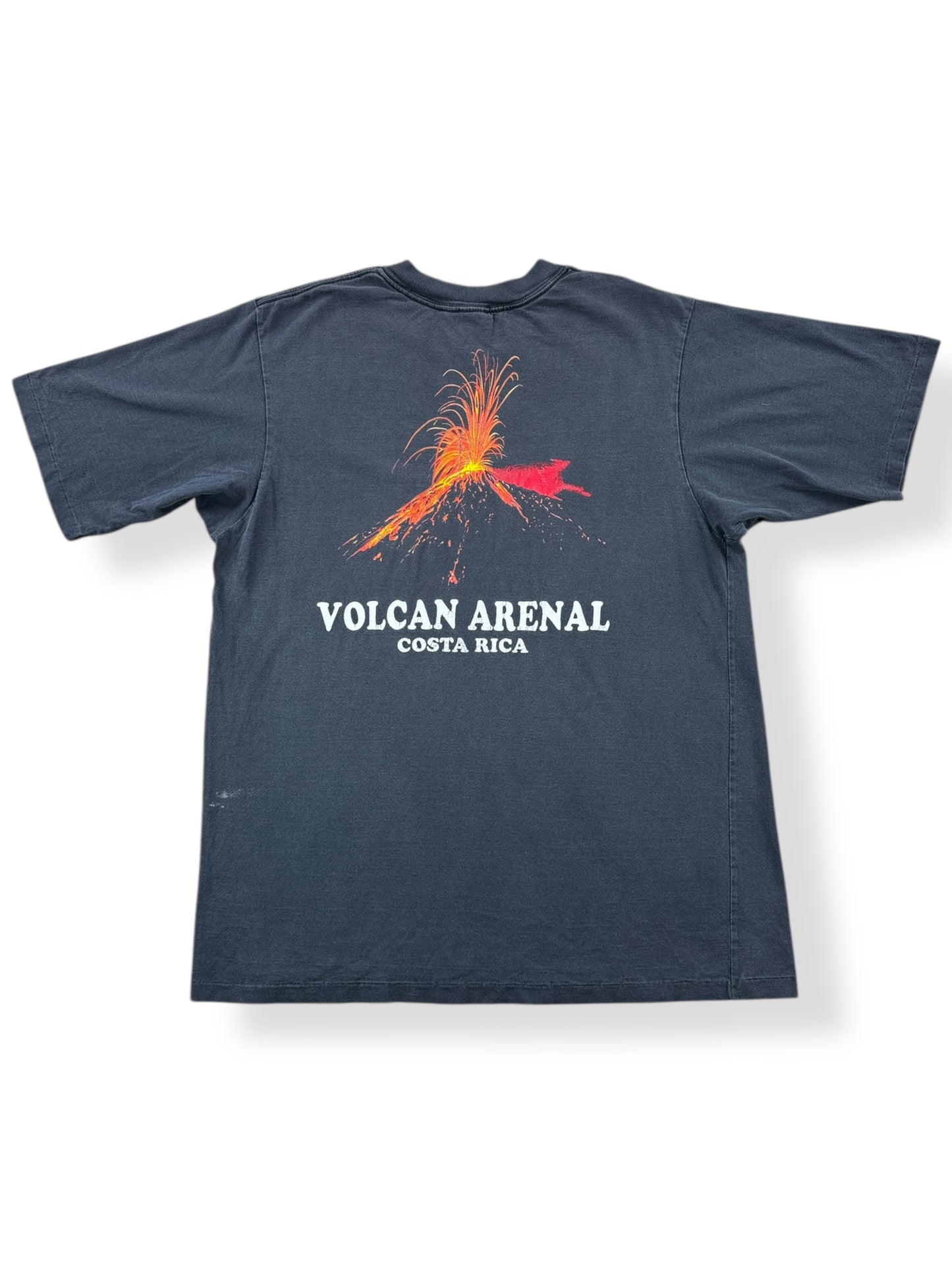 Back of Vintage Arenal Costa Rican Volcano Tee SZ XL AS IS