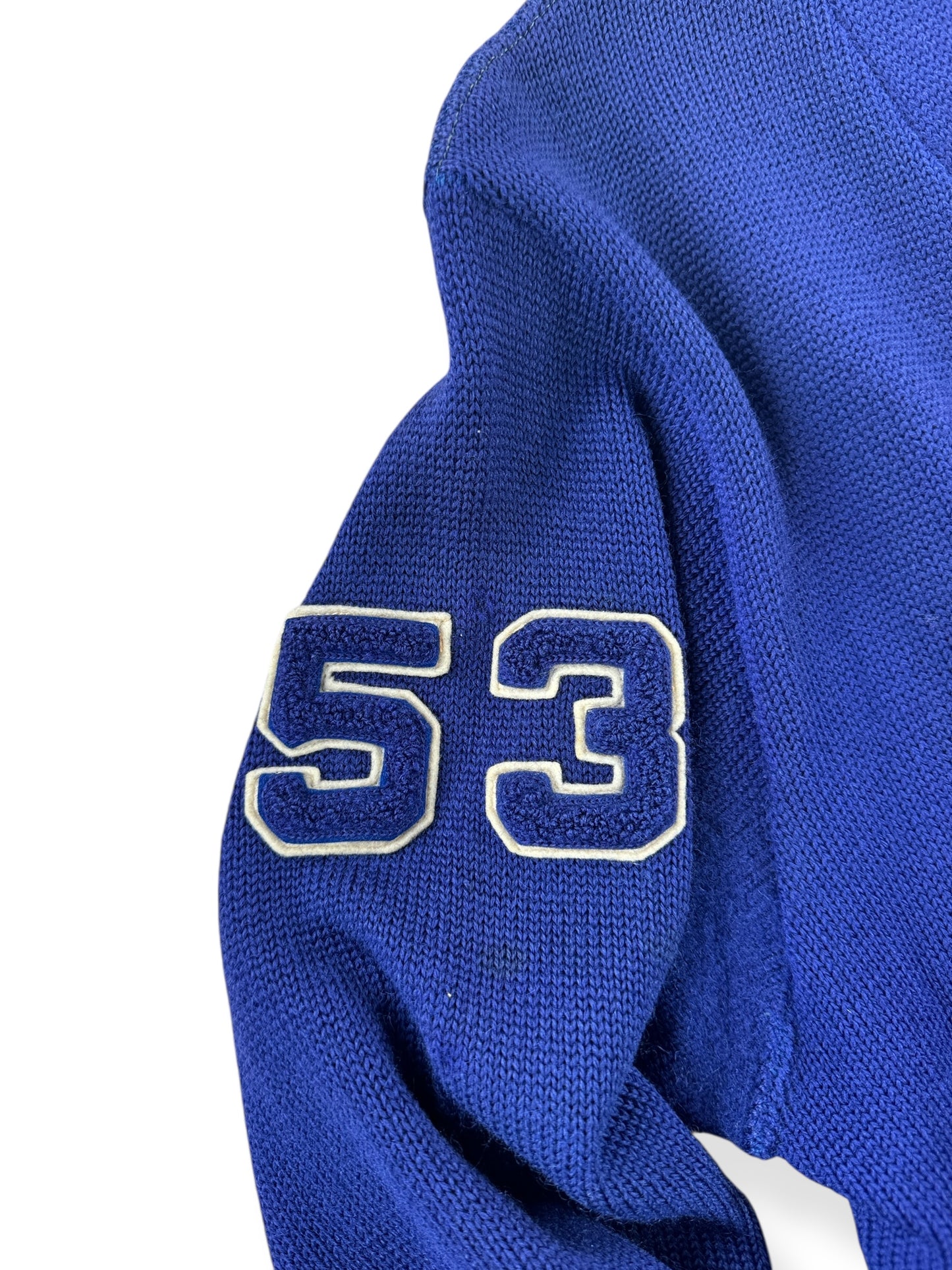 Patch on Vintage Redfield Bulldogs Varsity Sweater SZ S