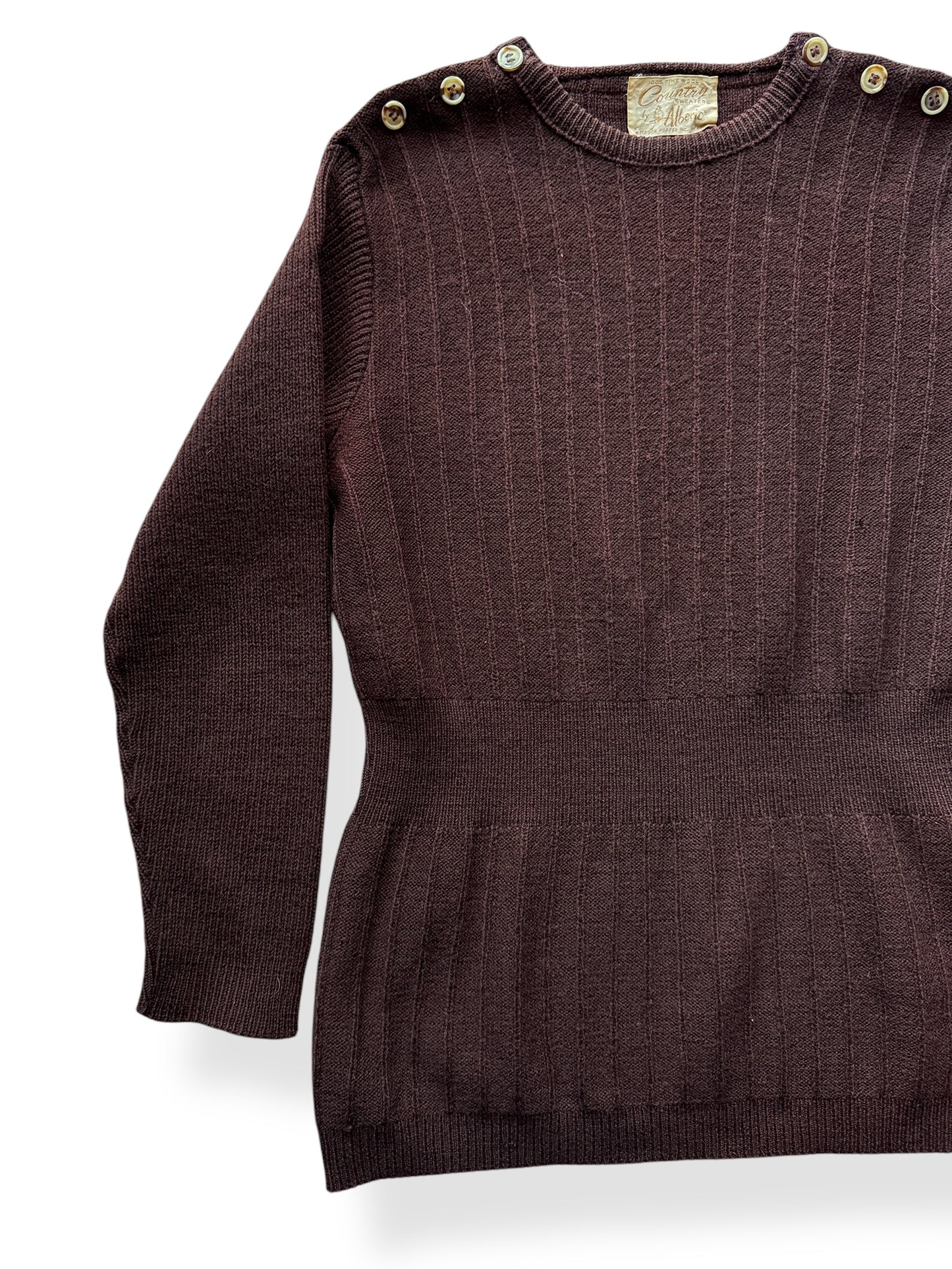 Front Right of Vintage Alberic Country Sweater SZ M