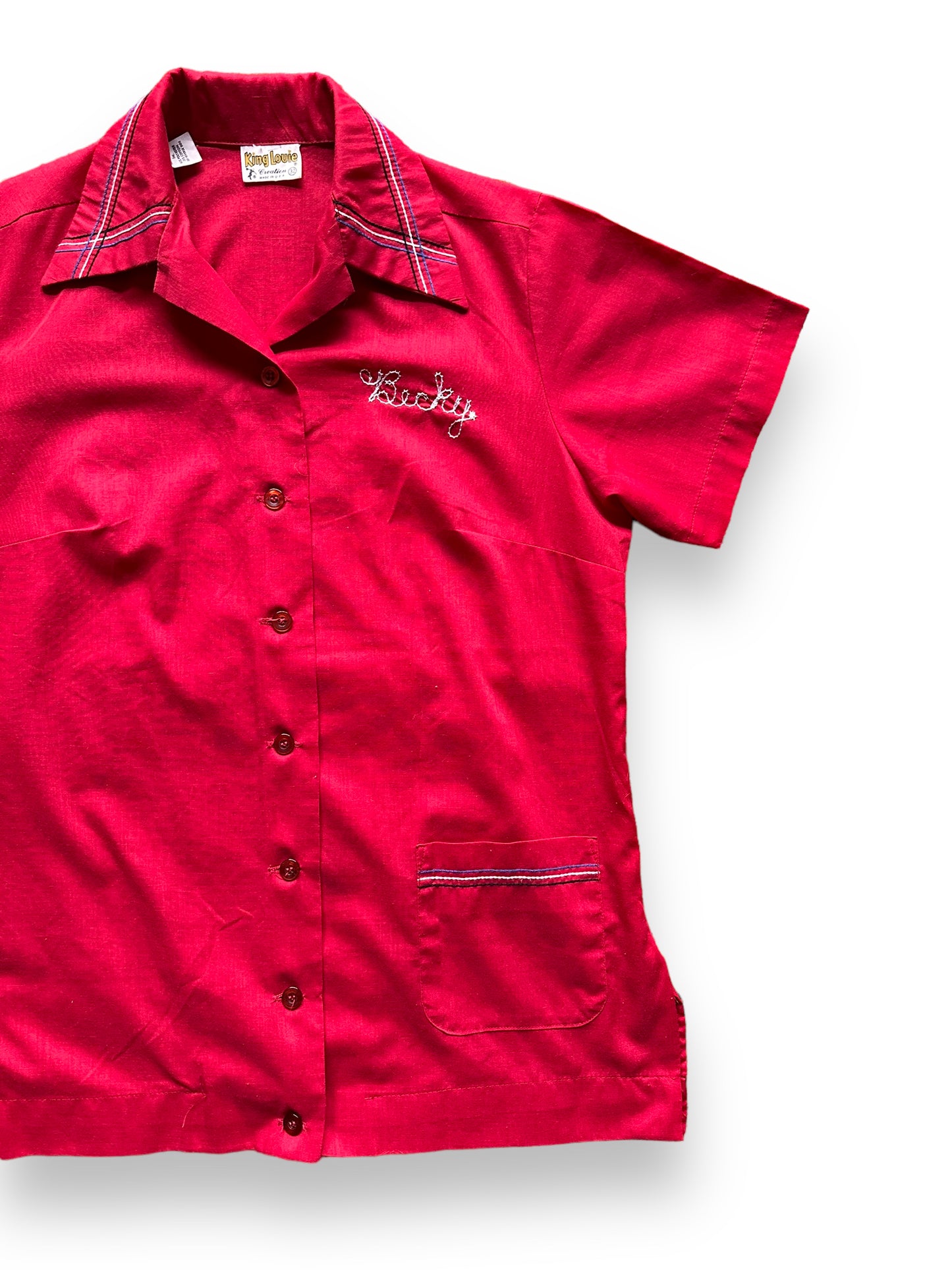 front left of Vintage US Environmental Systems Ladies Bowling Shirt SZ 32 | Vintage Bowling Shirt Seattle | Barn Owl Vintage Seattle