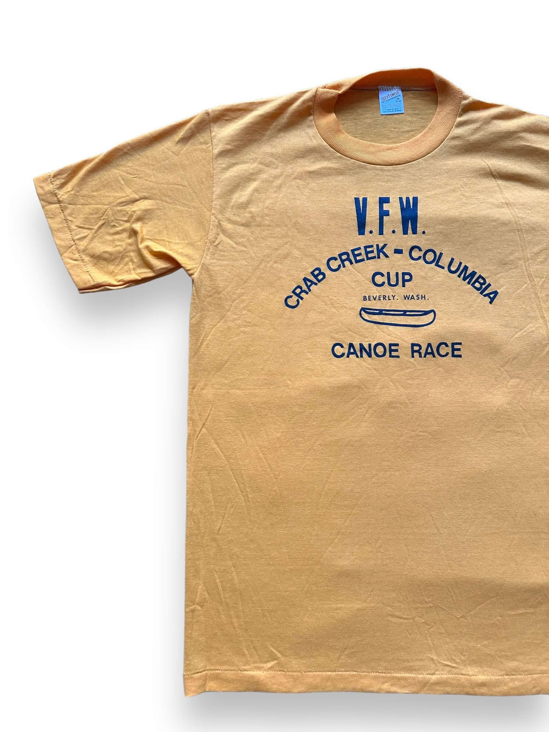 front right of Vintage Crab Creek Columbia Canoe Cup Tee SZ M