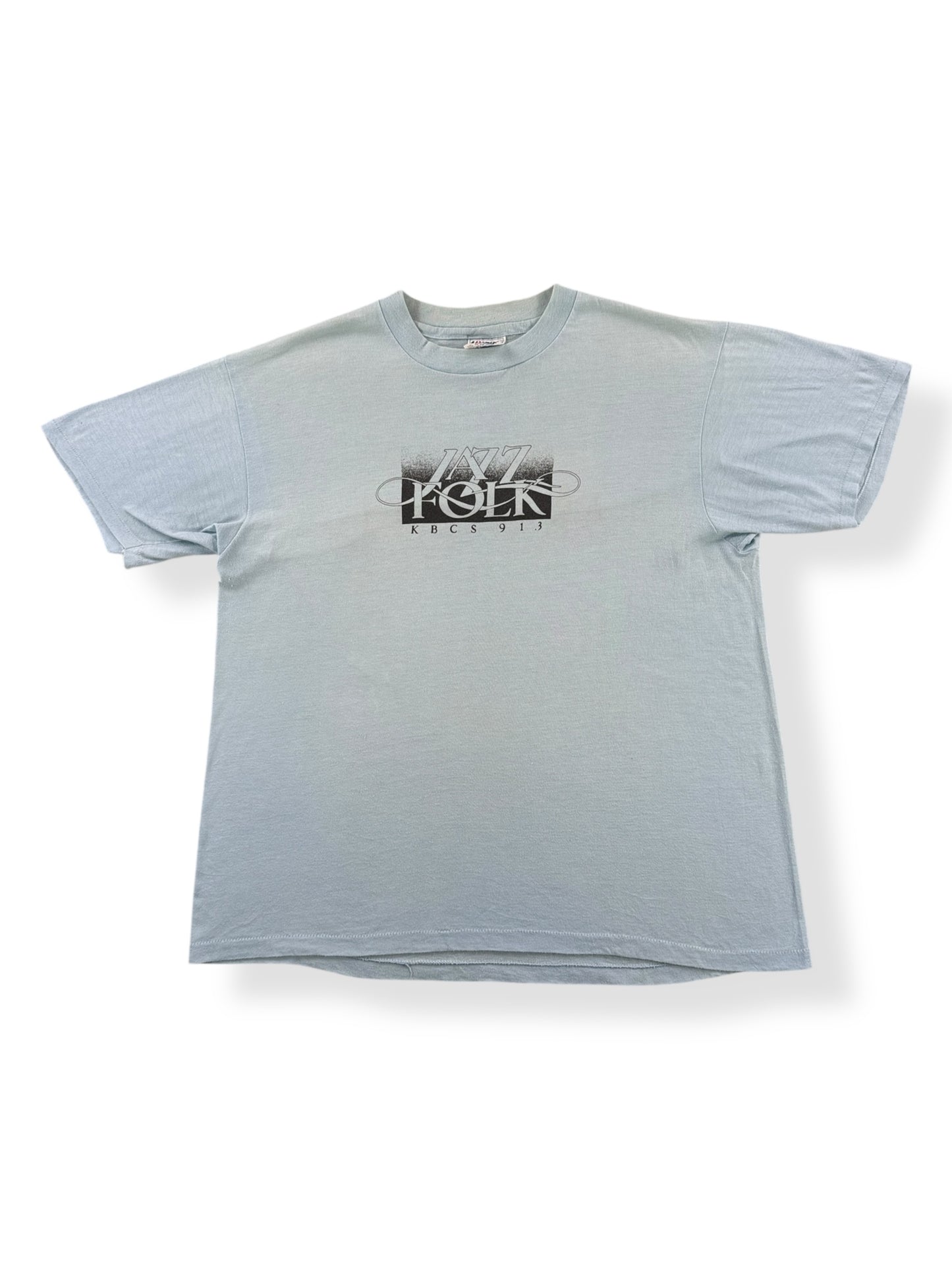 Front of Vintage KBCS Jazz Folk Tee SZ L
