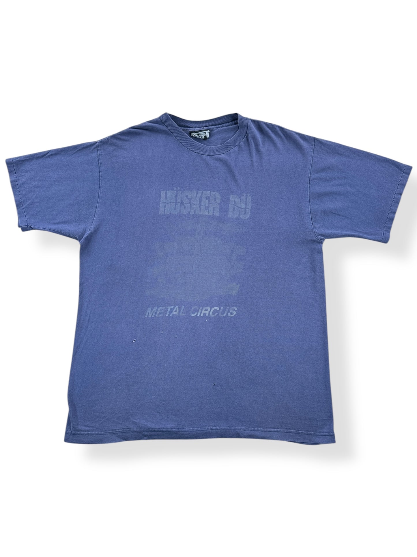 Front of Vintage Husker Du Metal Circus Single Stitch Tee SZ XL