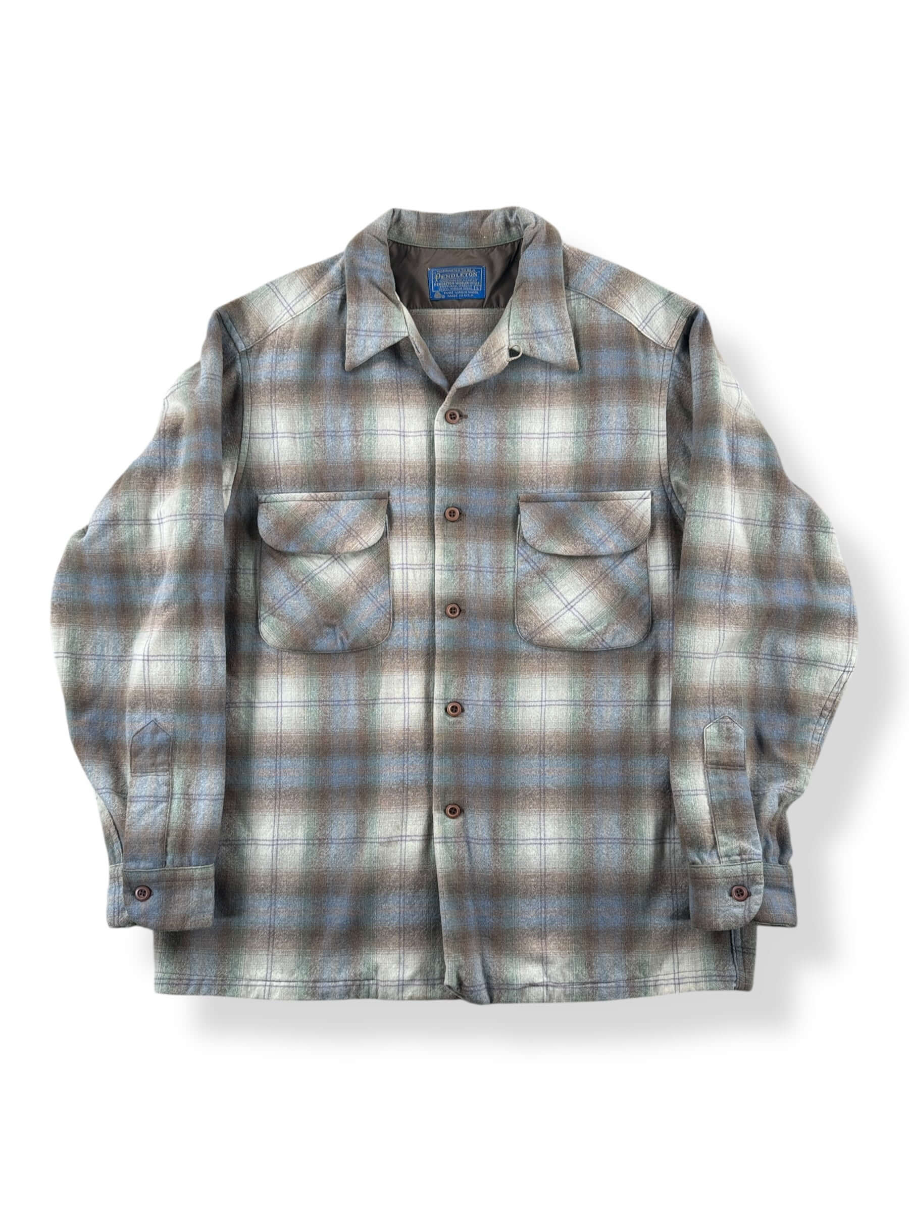 Vintage Pendleton Shadow Plaid Board Shirt SZ L – The Barn Owl