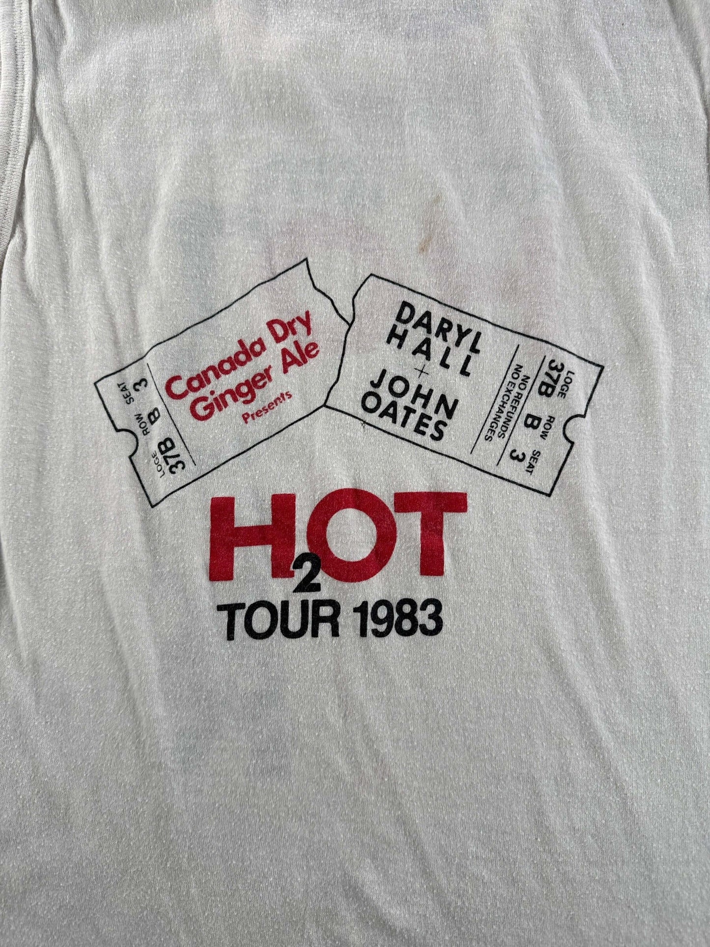 Back Graphic of Vintage Daryl John Hall & Oats Tour Tank Top SZ M (Fits XS)