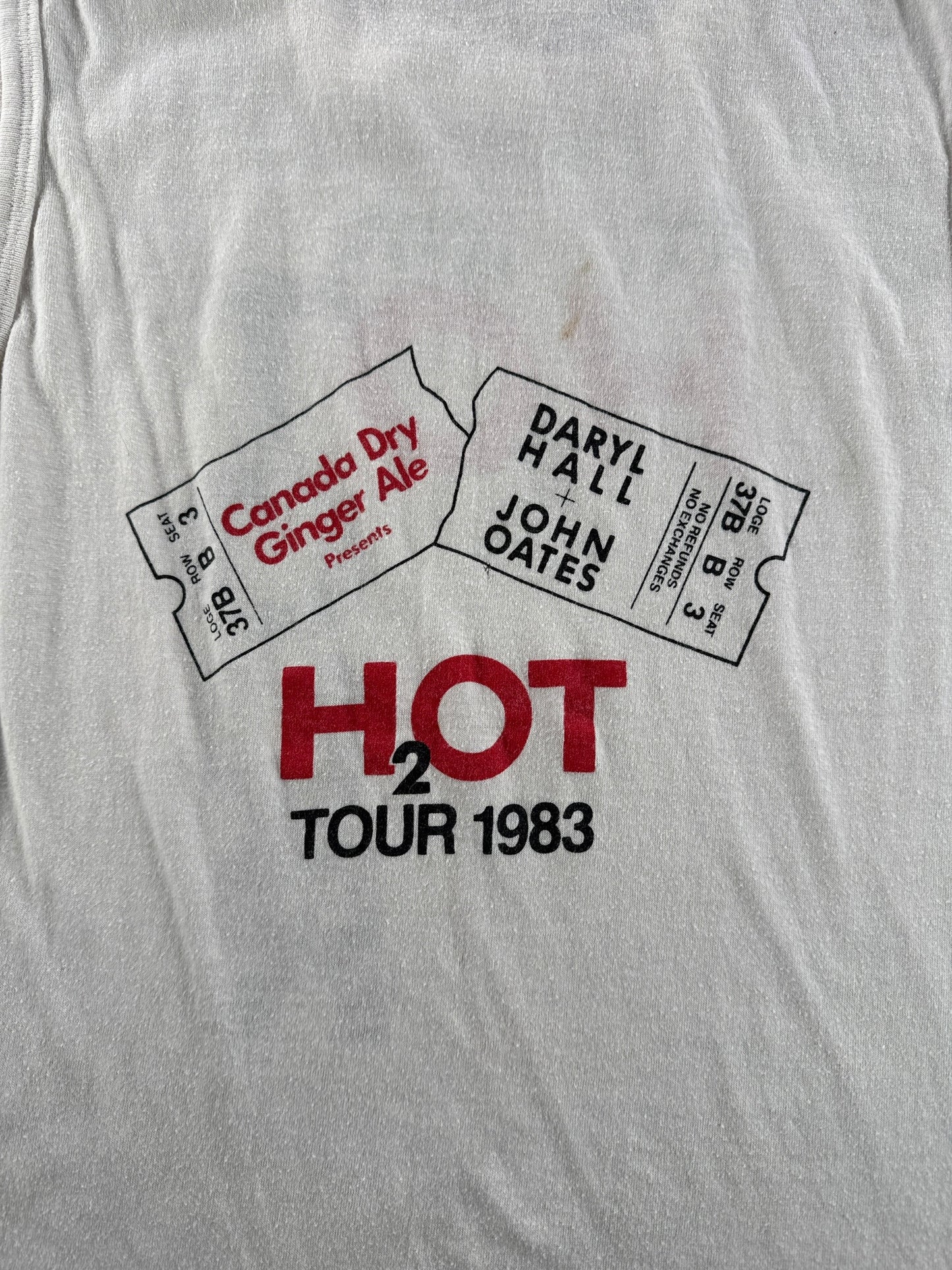 Back Graphic of Vintage Daryl John Hall & Oats Tour Tank Top SZ M (Fits XS)