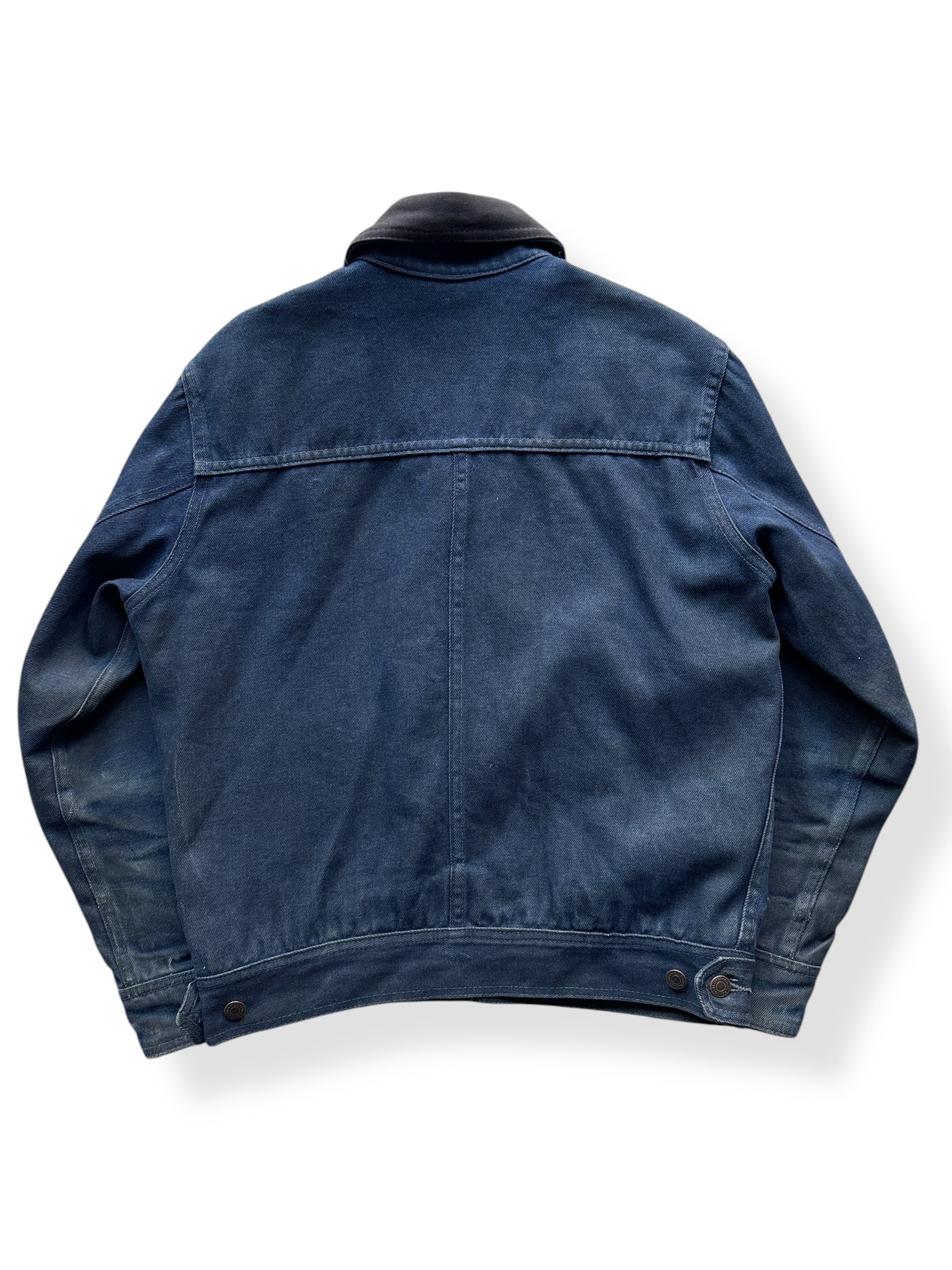 Back of Filson Black Label Belltown Waxed Denim Jacket SZ XS