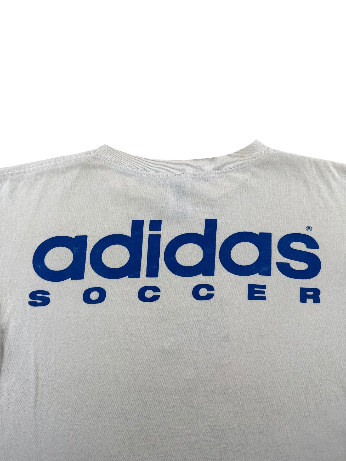 Back Graphic of Vintage Adidas Fort Wayne Soccer Tee SZ M