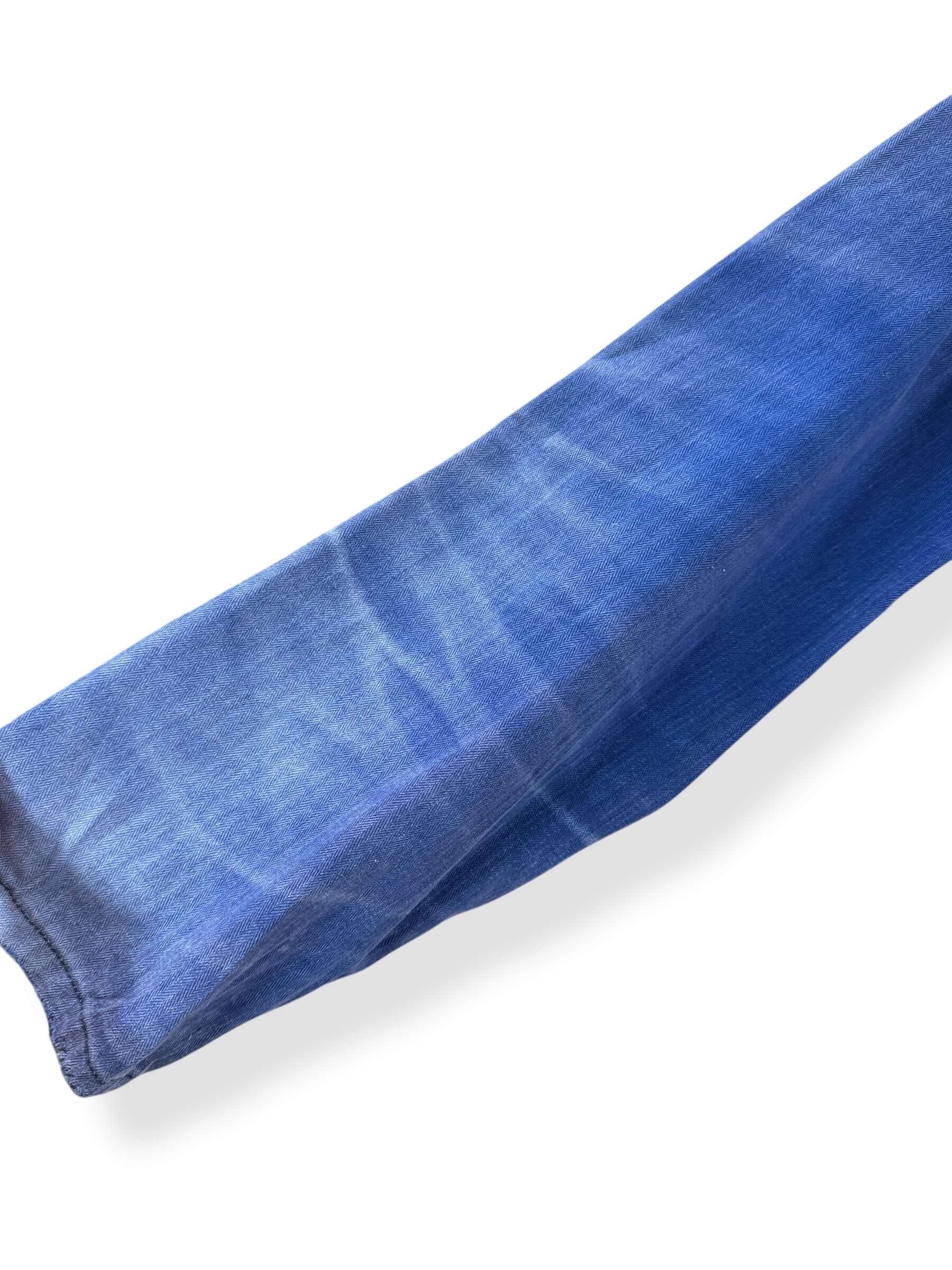 Fading on Sleeve of Vintage Perfect Sunfade HBT French Chore Coat SZ L