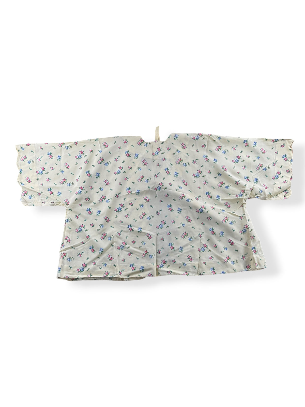 Back of Vintage Floral Bed Jacket SZ L