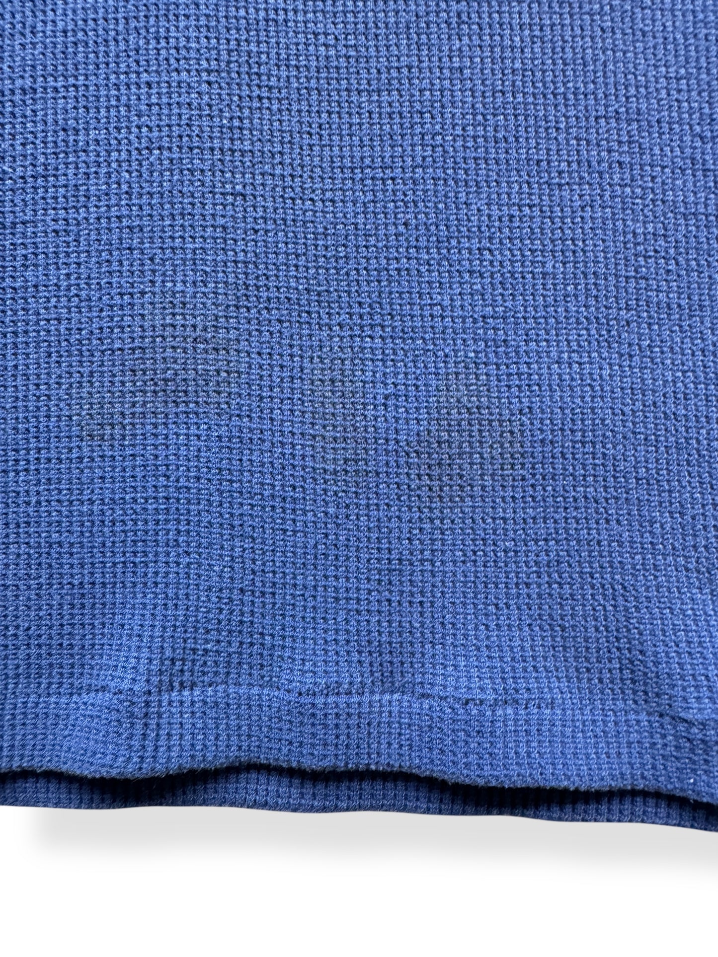 Stains on Vintage Blue Sears Short Sleeve Thermal SZ S