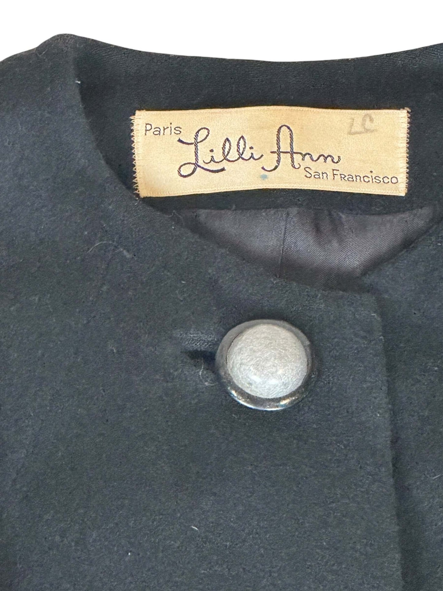 Tag of 1960s Classic Lilli Ann Coat M-L