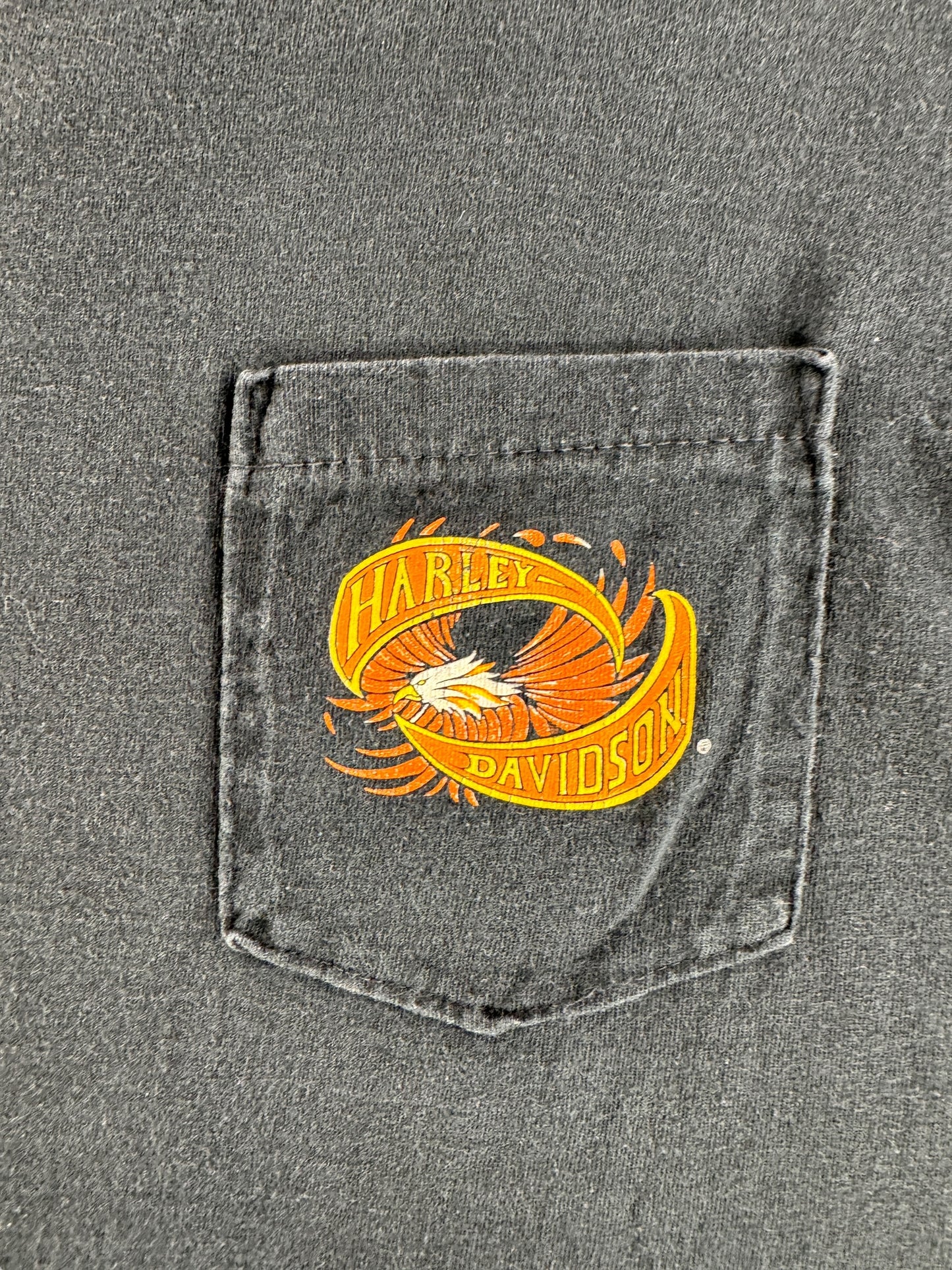 Pocket on Vintage 50th Anniversary Harley Pocket Tee SZ XL