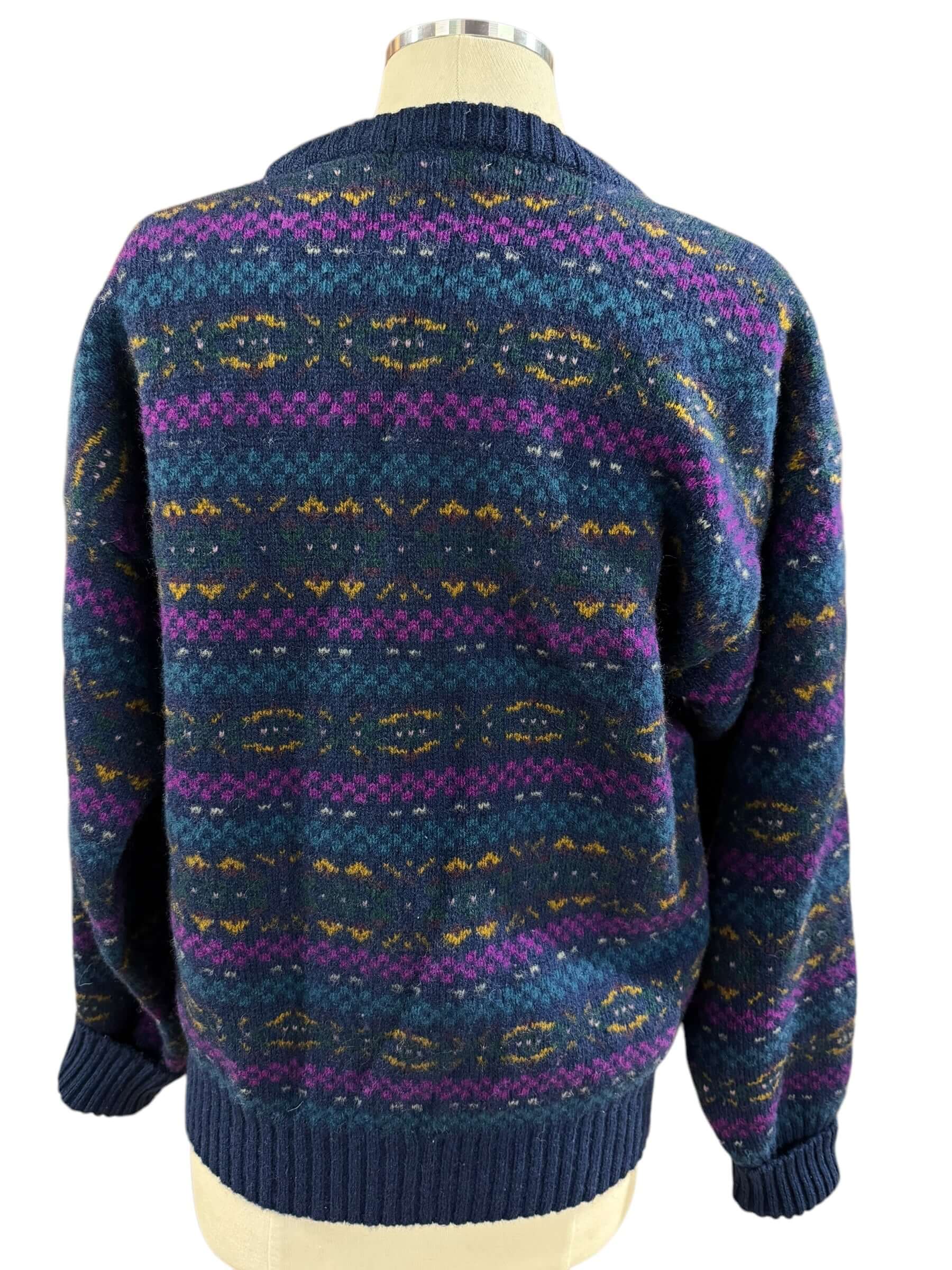 Back view of 1980s Wool Sweater L