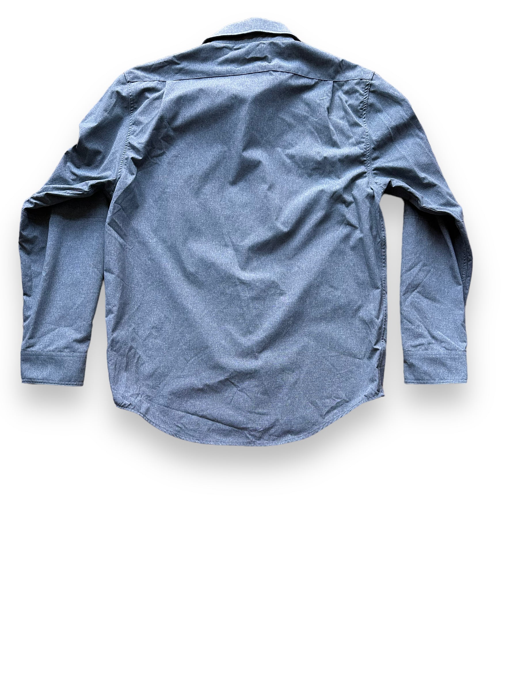 Rear View of Filson Carbon Blue Right Handed Shooting Shirt SZ M |  Barn Owl Vintage Goods | Vintage Filson Workwear Seattle