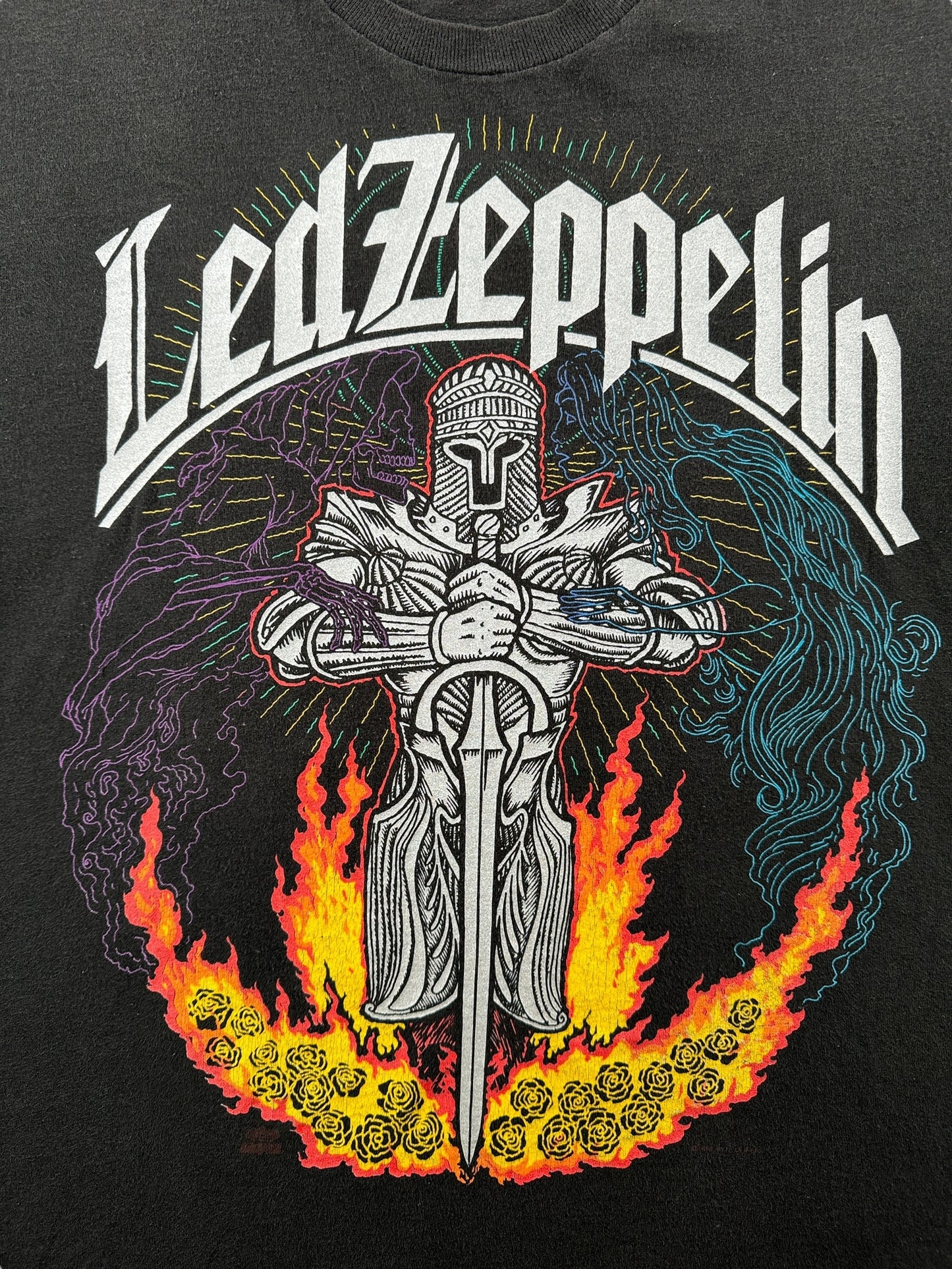 Front Graphic of Vintage 1992 Led Zeppelin Single Stitch Tee SZ L