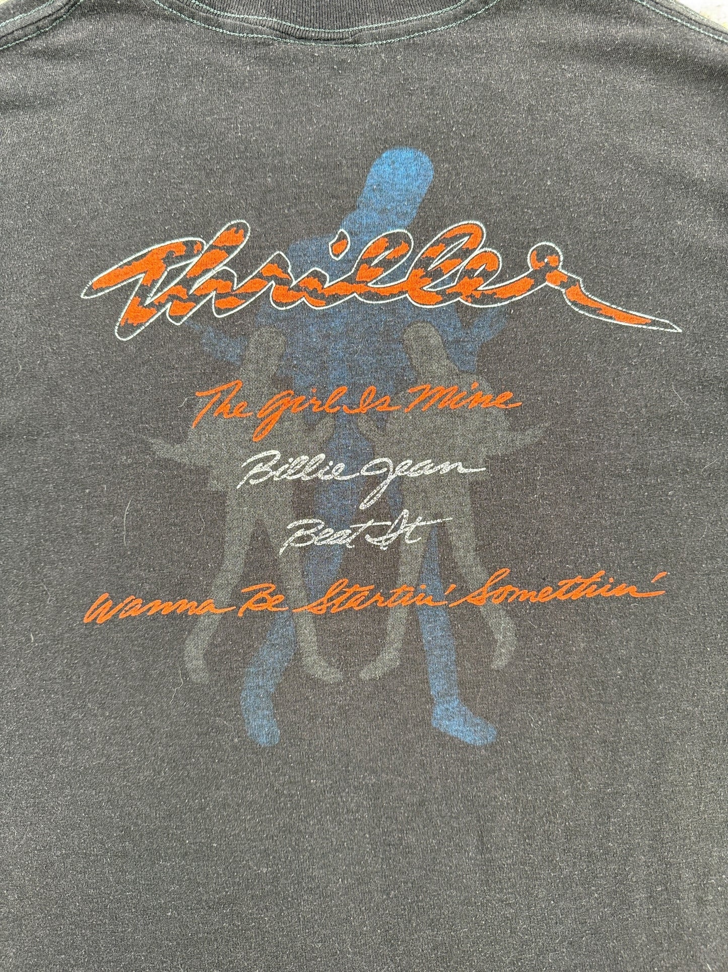 Back Graphic on Vintage Michael Jackson Thriller Tee SZ M