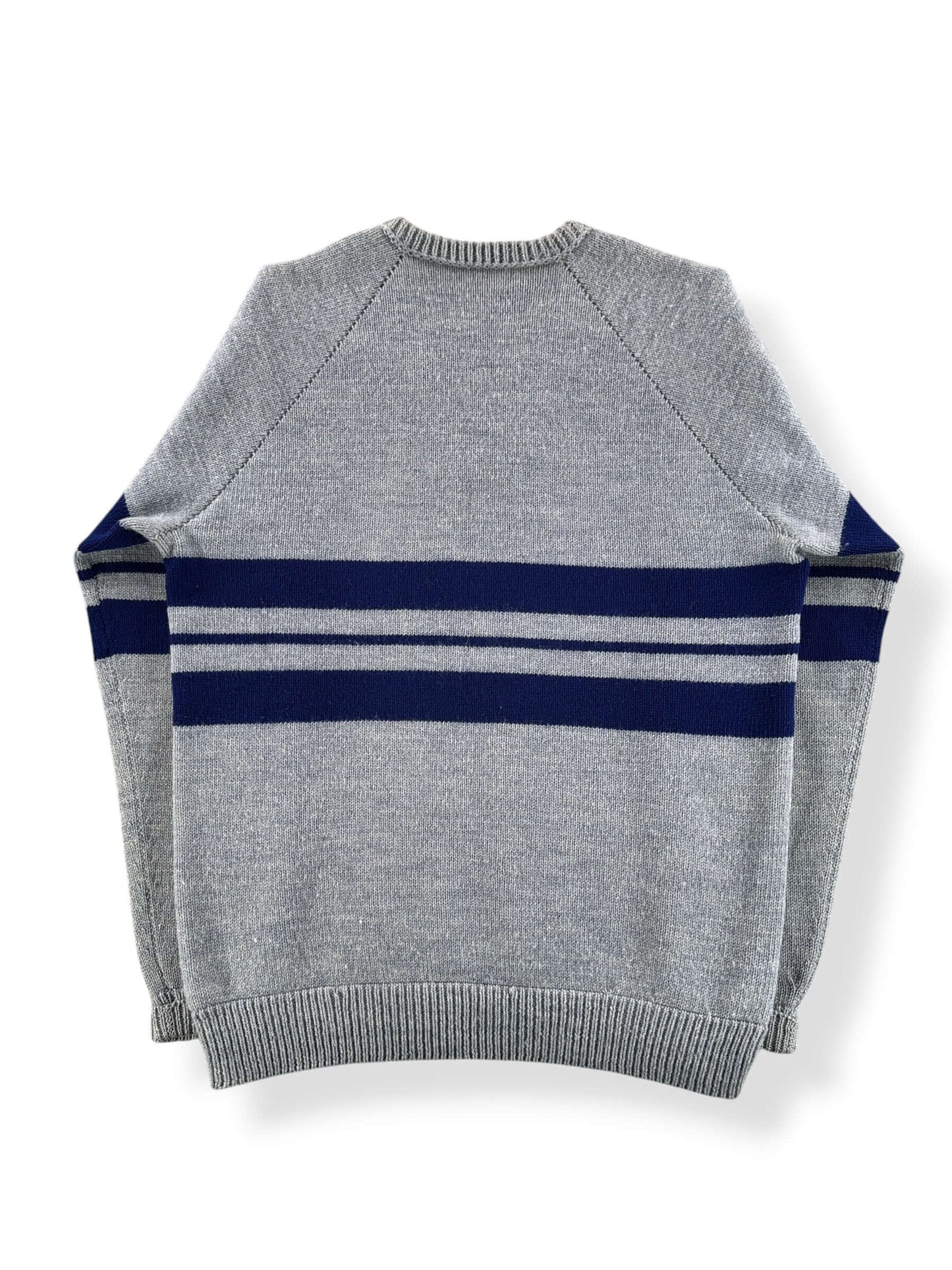 Back of Vintage Striped V Neck Sweater SZ M