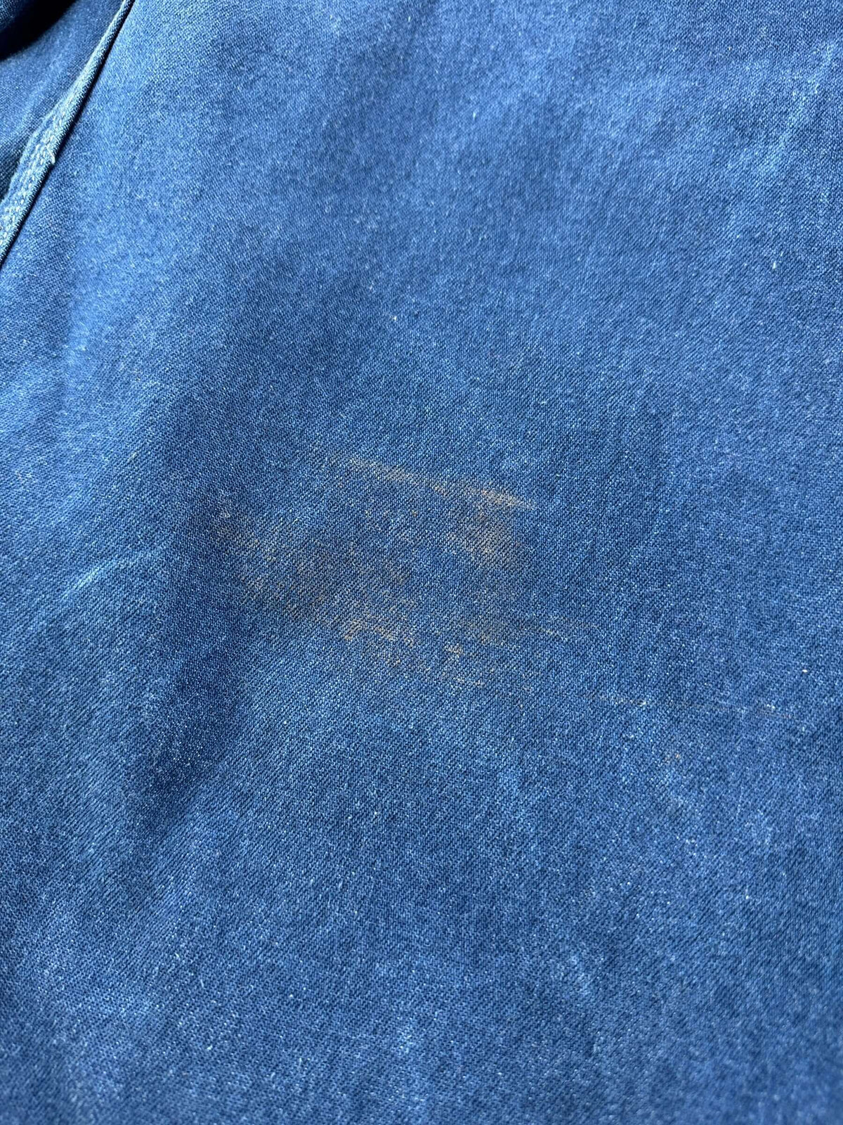 Dirt on back of Vintage 80's Big Mac Denim Chore Jacket SZ L